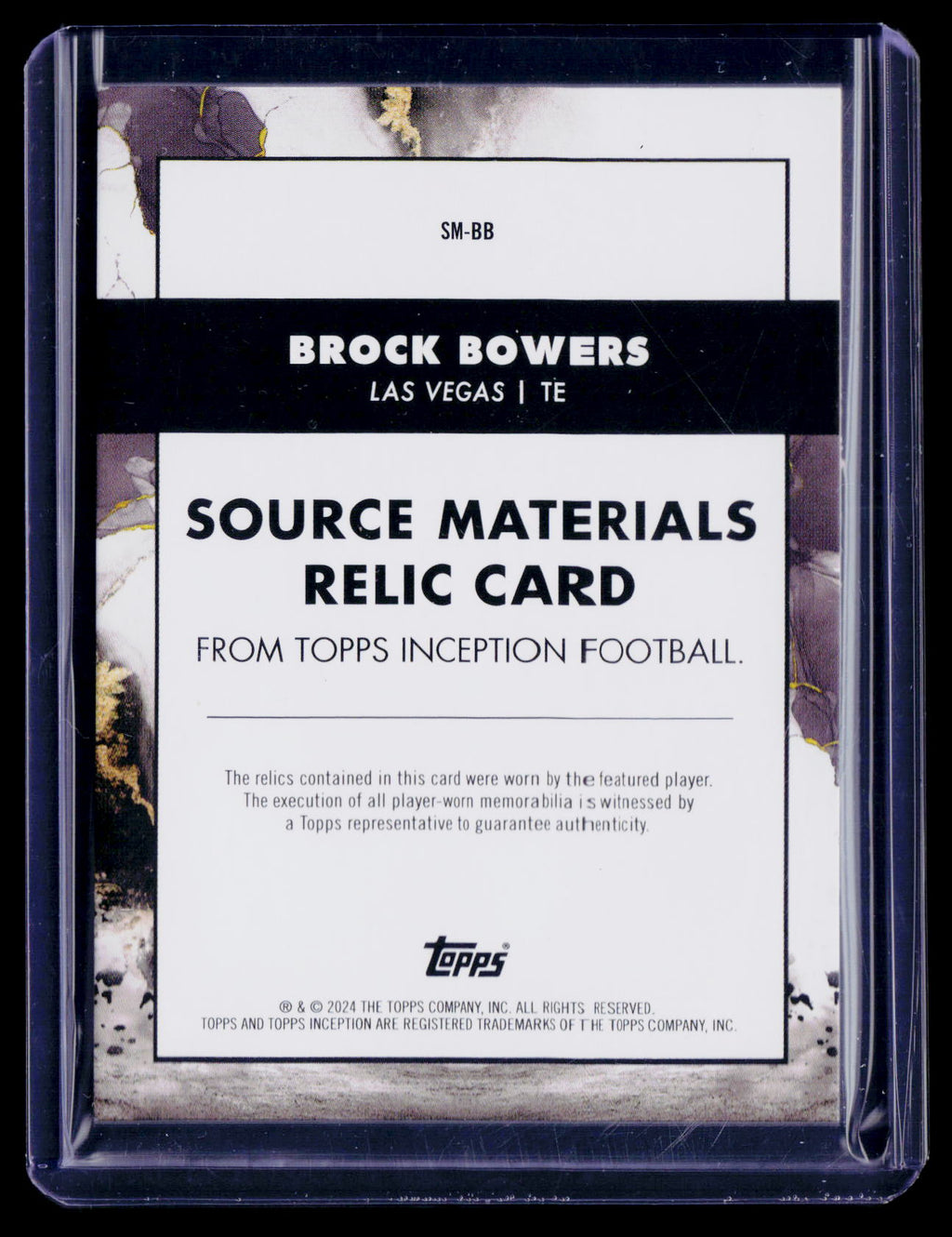 2024 Inception Brock Bowers Rookie Dual Patch 41/75 RC