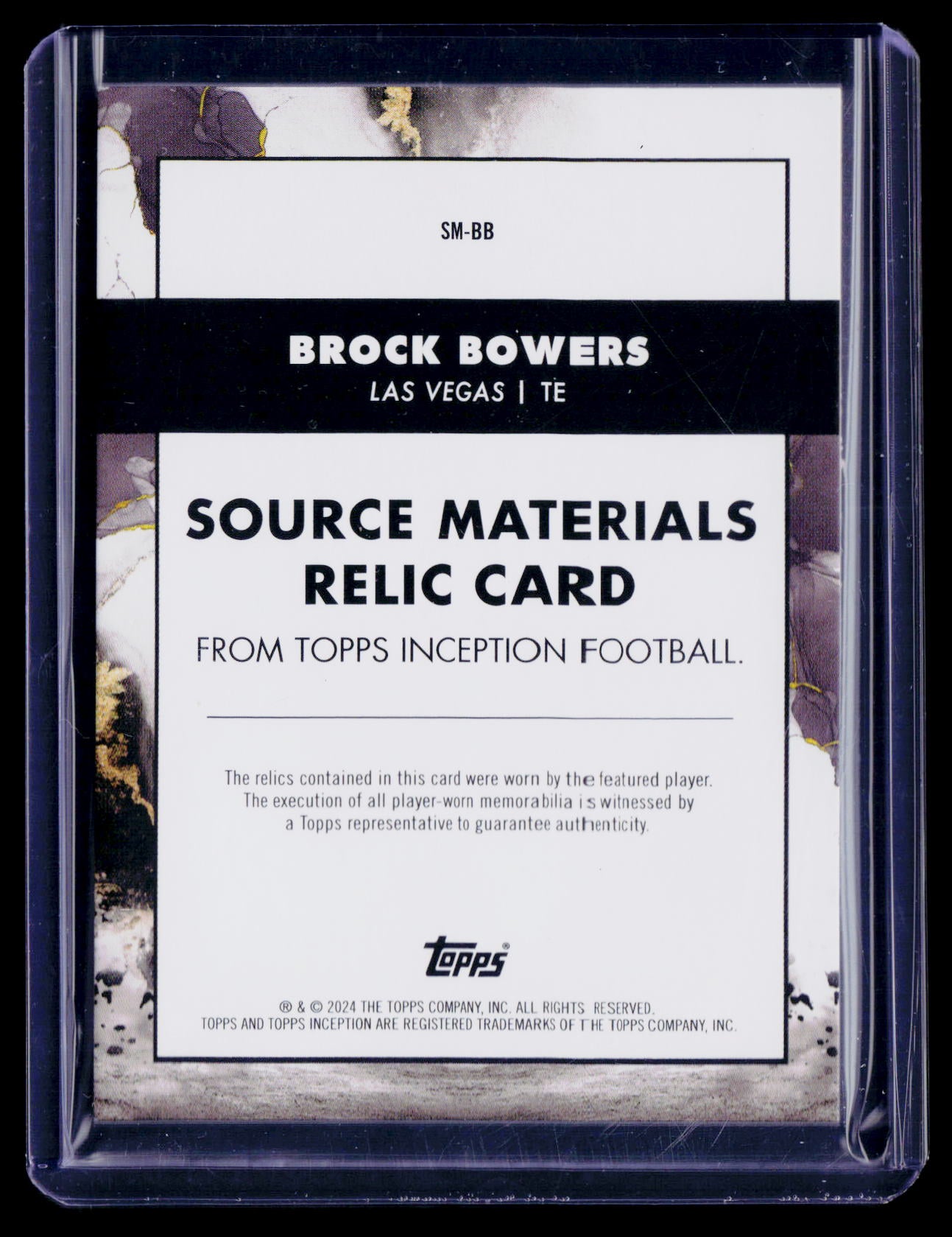 2024 Inception Brock Bowers Rookie Dual Patch 41/75 RC