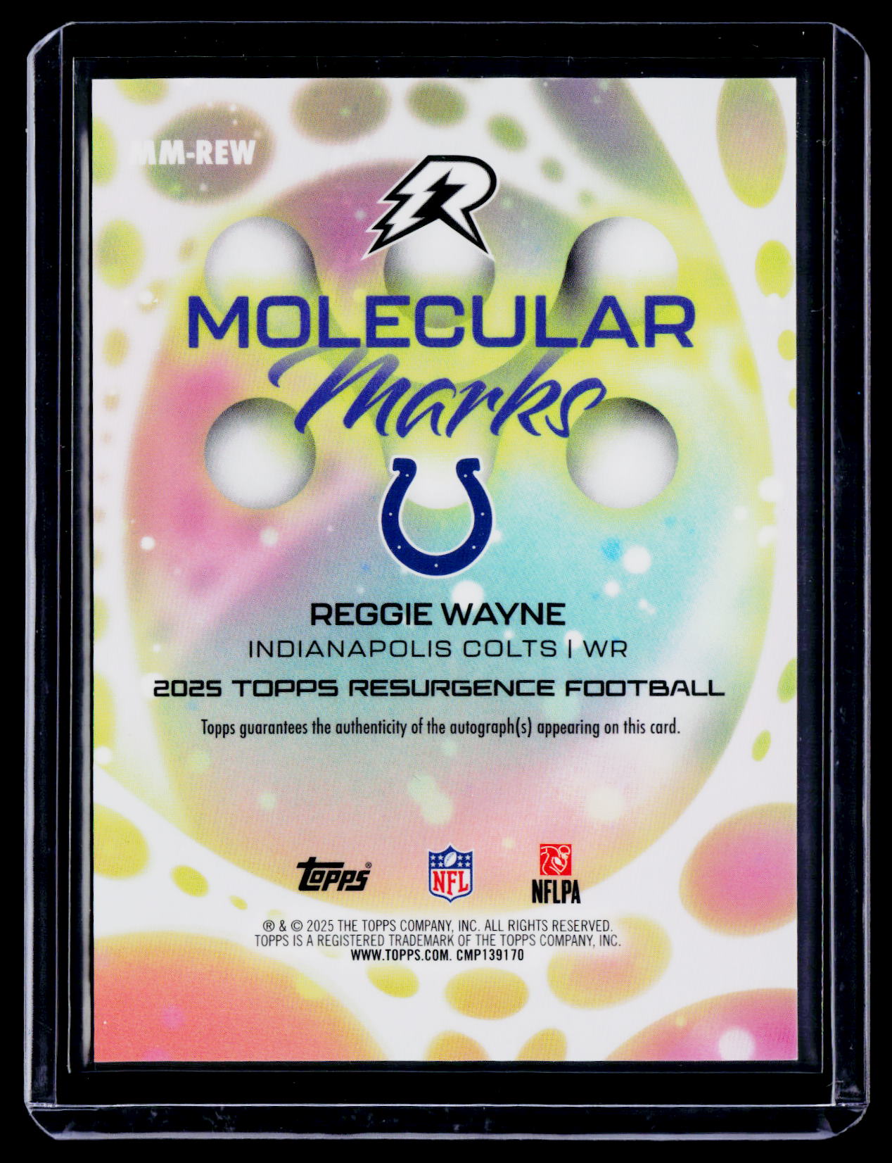 2025 Topps Resurgence Reggie Wayne Lime Green Power Surge Auto 13/15