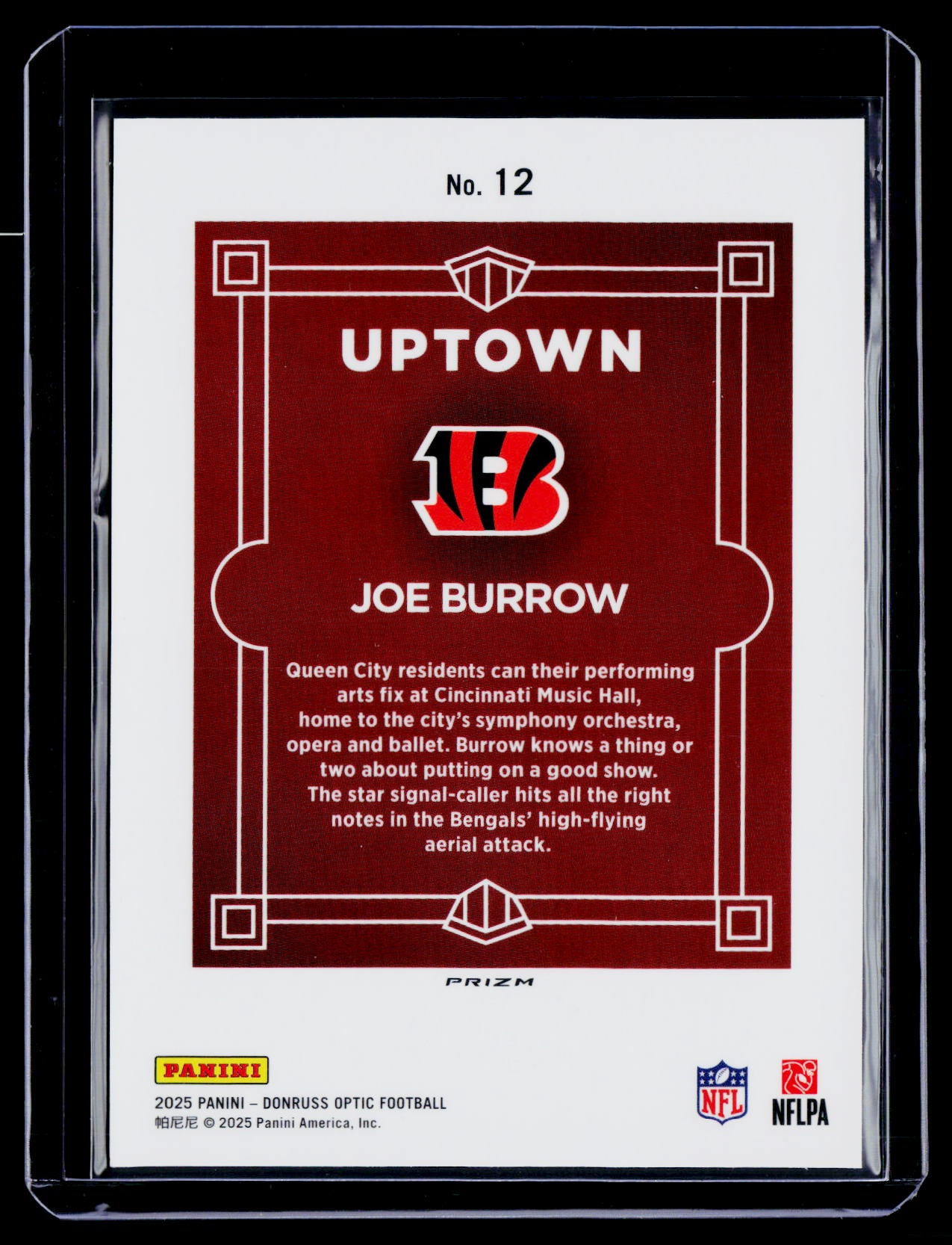 2025 Donruss Optic Joe Burrow Uptown