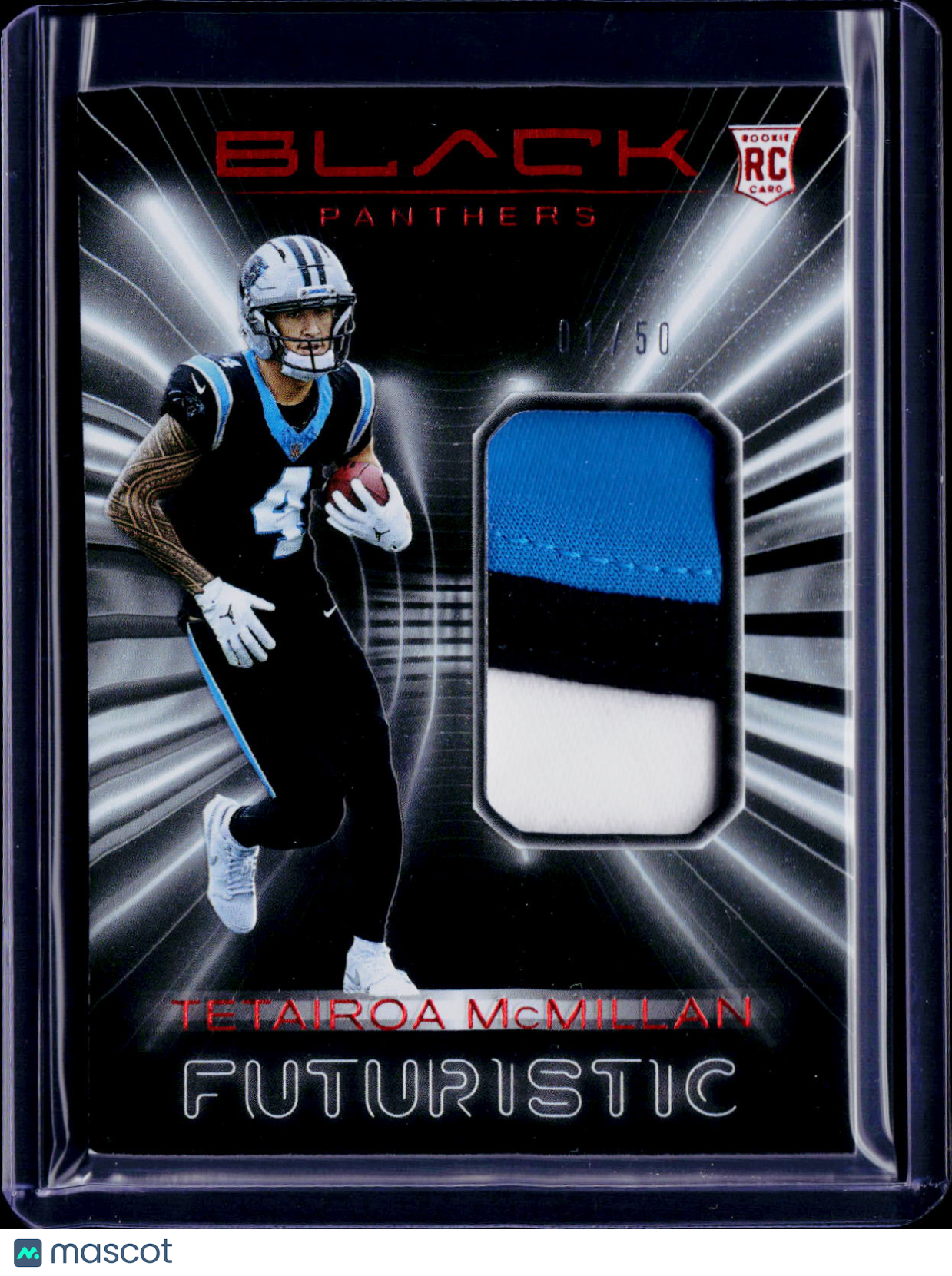 2025 Paninui Black Tetairoa McMillian Futuristic Patch 01/50