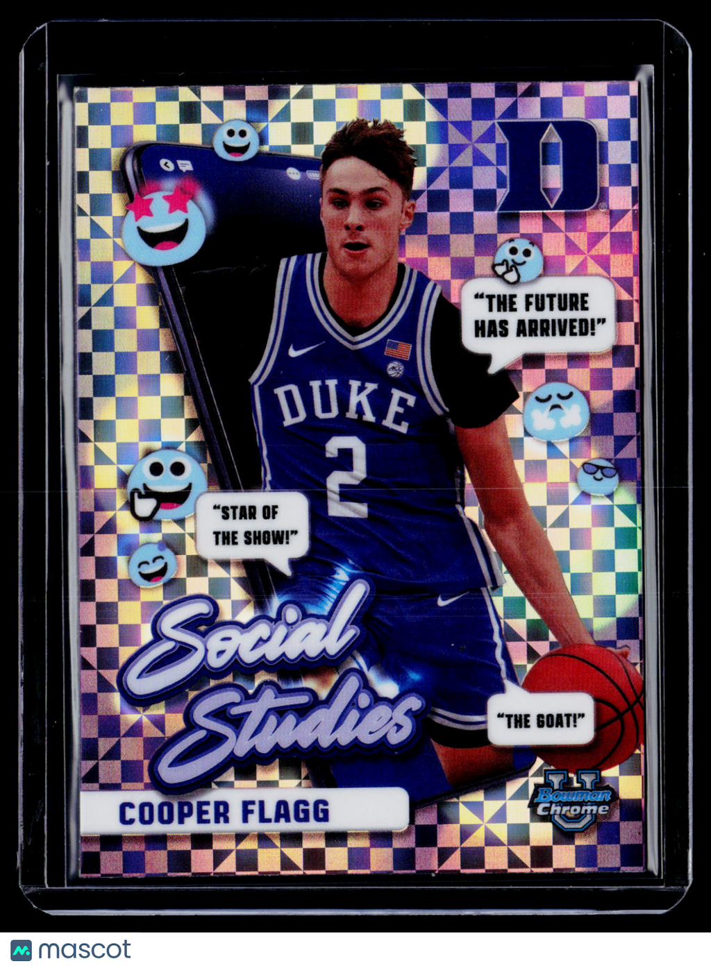 2025 Bowman Chrome University Cooper Flagg Social Studies XFractor