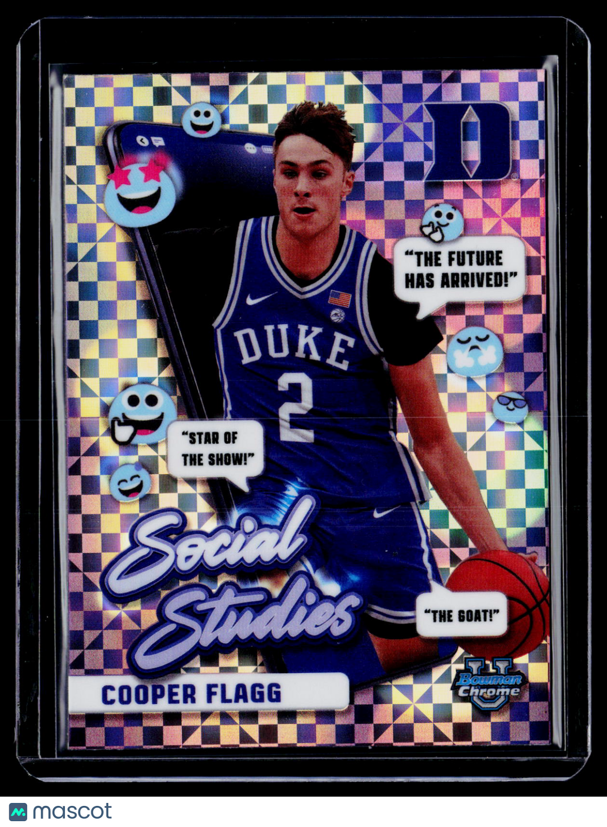2025 Bowman Chrome University Cooper Flagg Social Studies XFractor