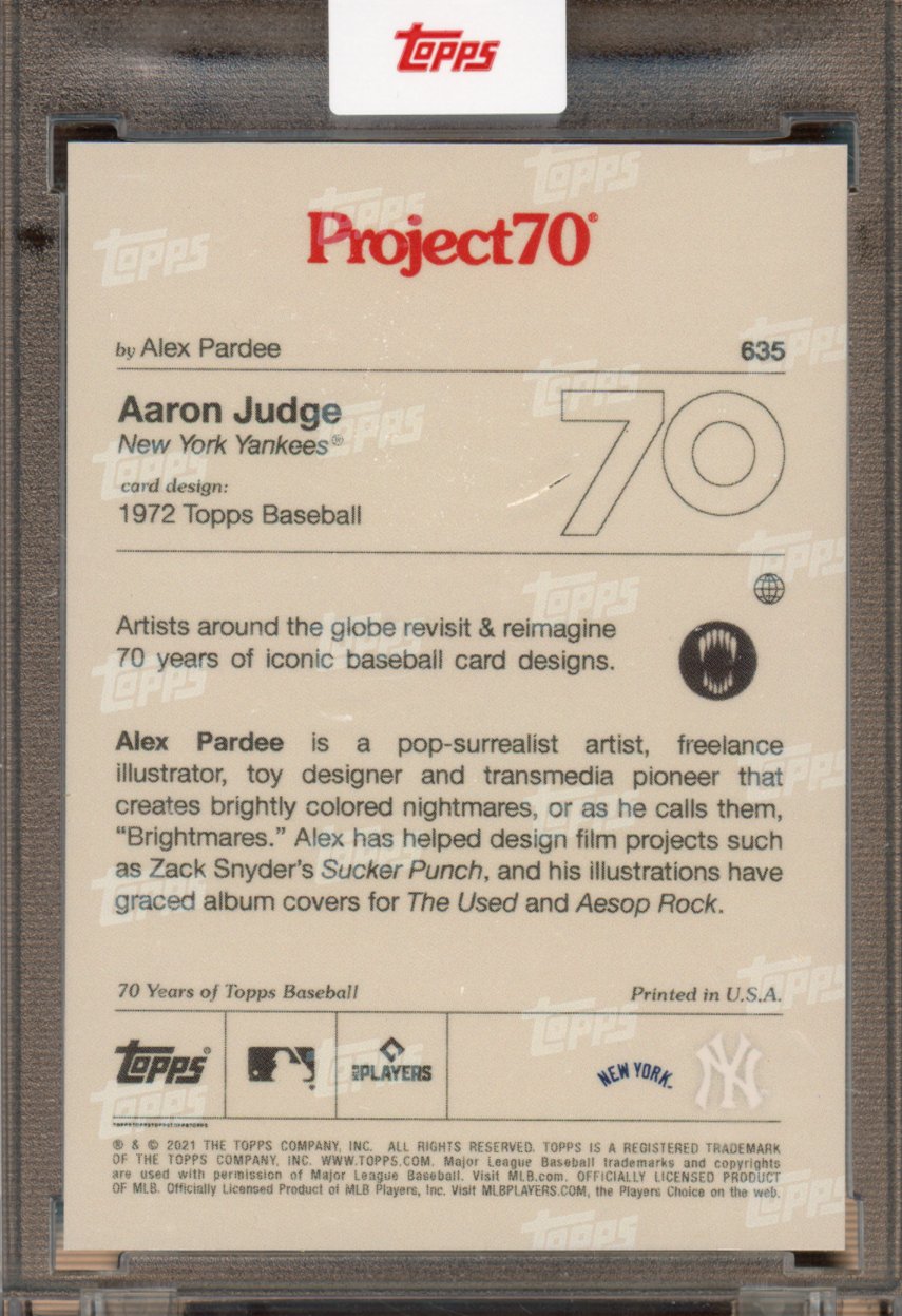 2021 Topps Project 70 Aaron Judge Alex Pardee 635