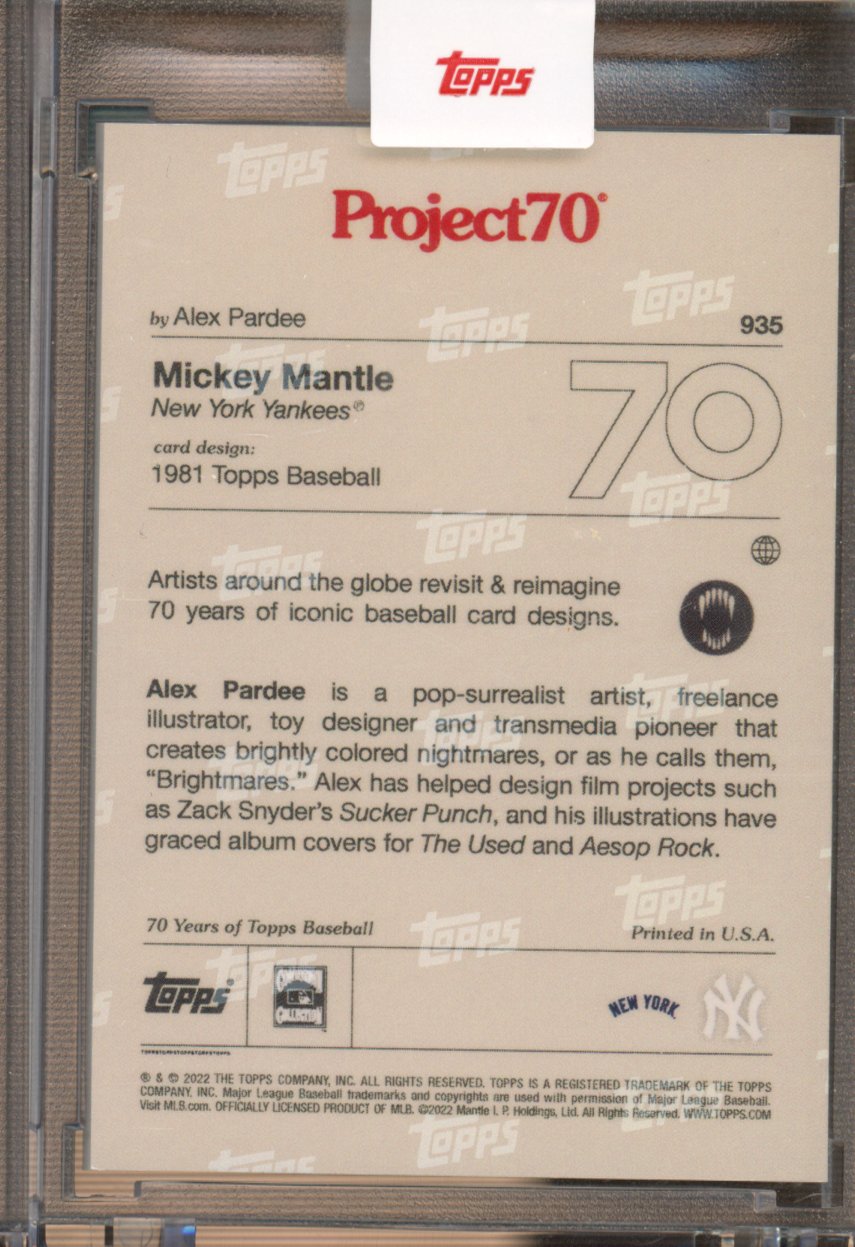 2021 Topps Project 70 Mickey Mantle Alex Pardee 935
