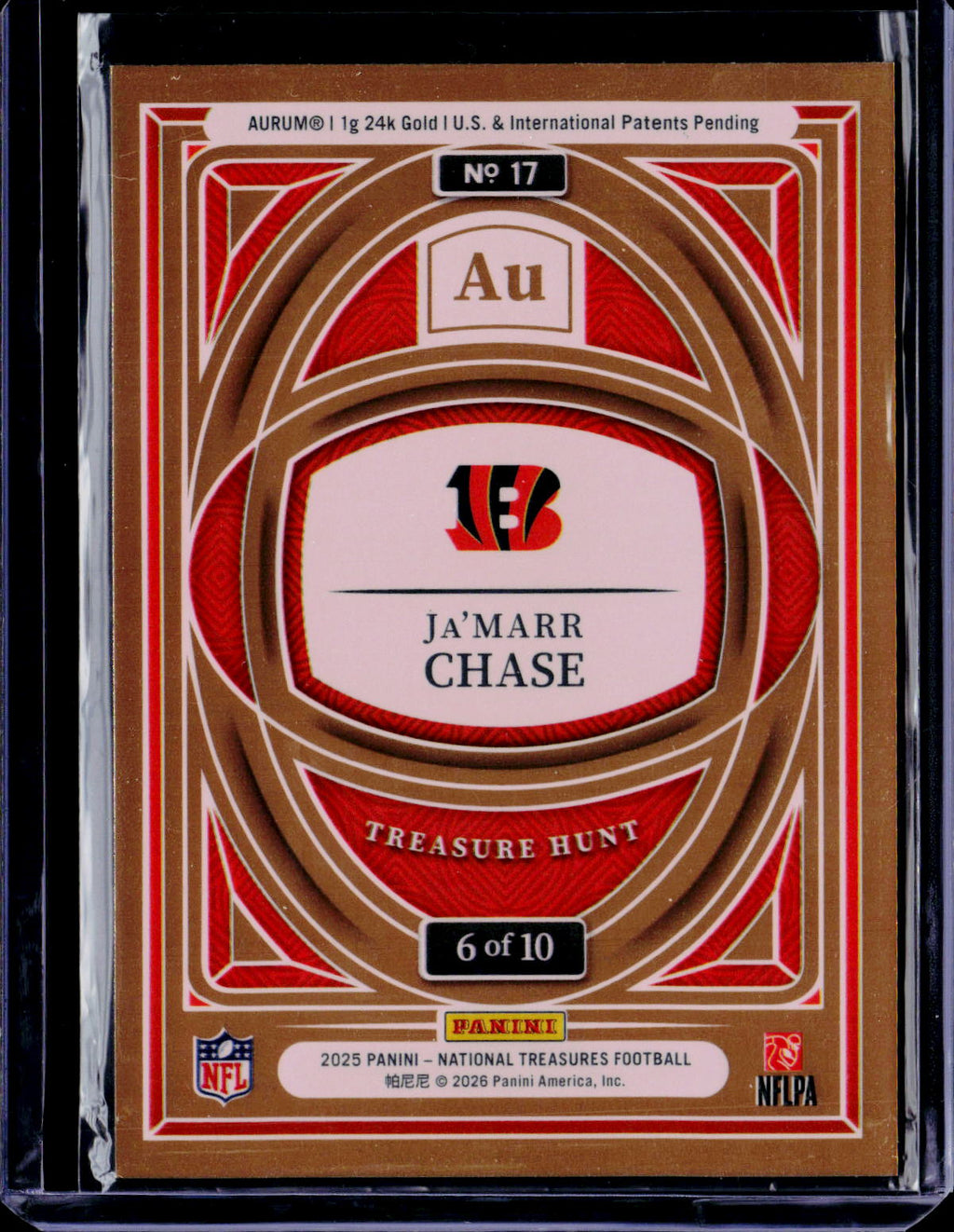2025 National Treasures Ja'Marr Chase Treasure Hunt 24k Gold 6/10