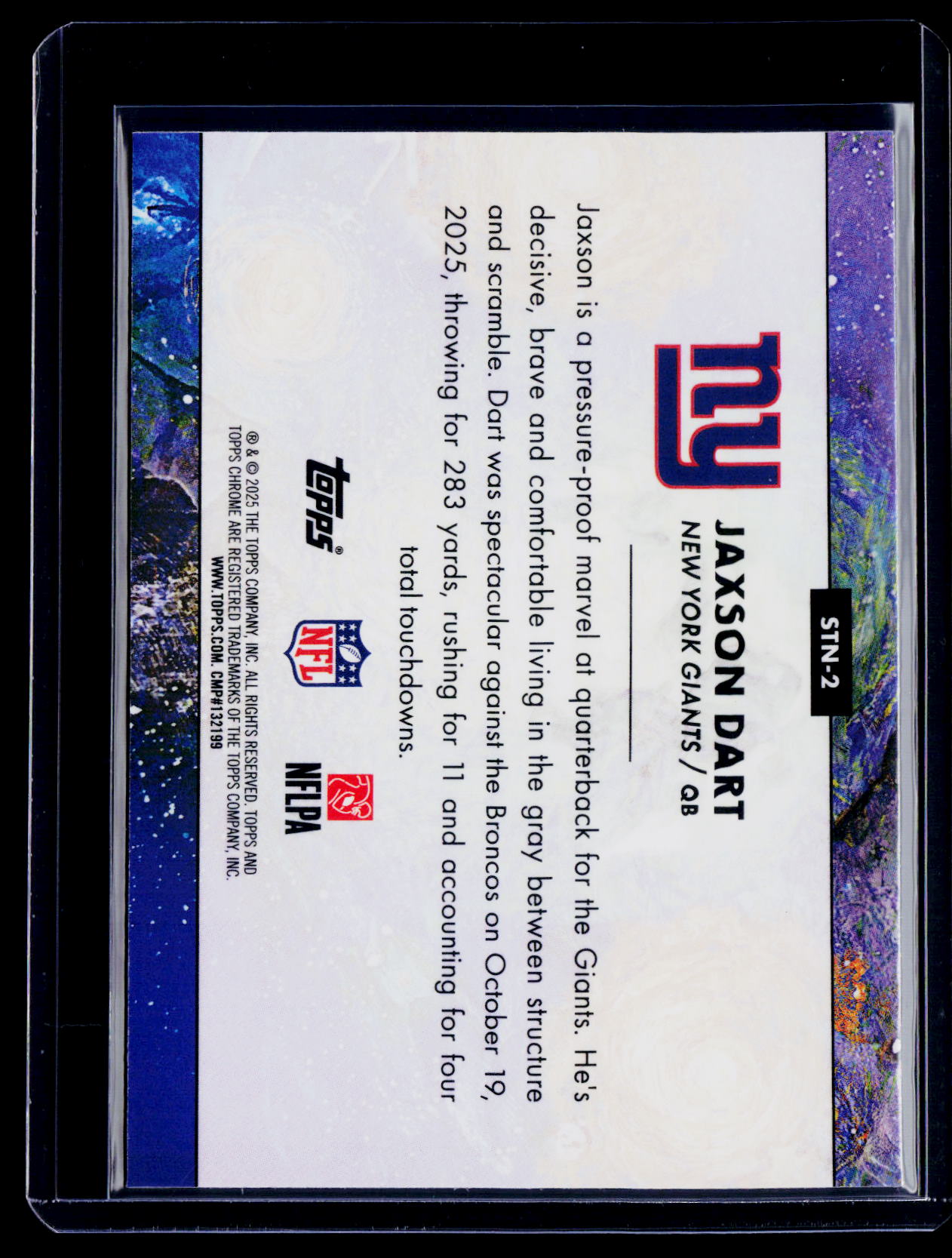 2025 Topps Chrome Cosmic Jaxson Dart Rookie Stars In The Night SP RC