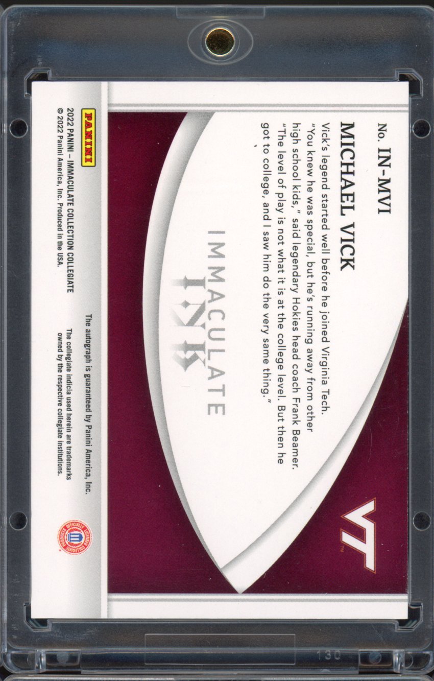 2022 Immaculate Michael Vick Auto 04/49