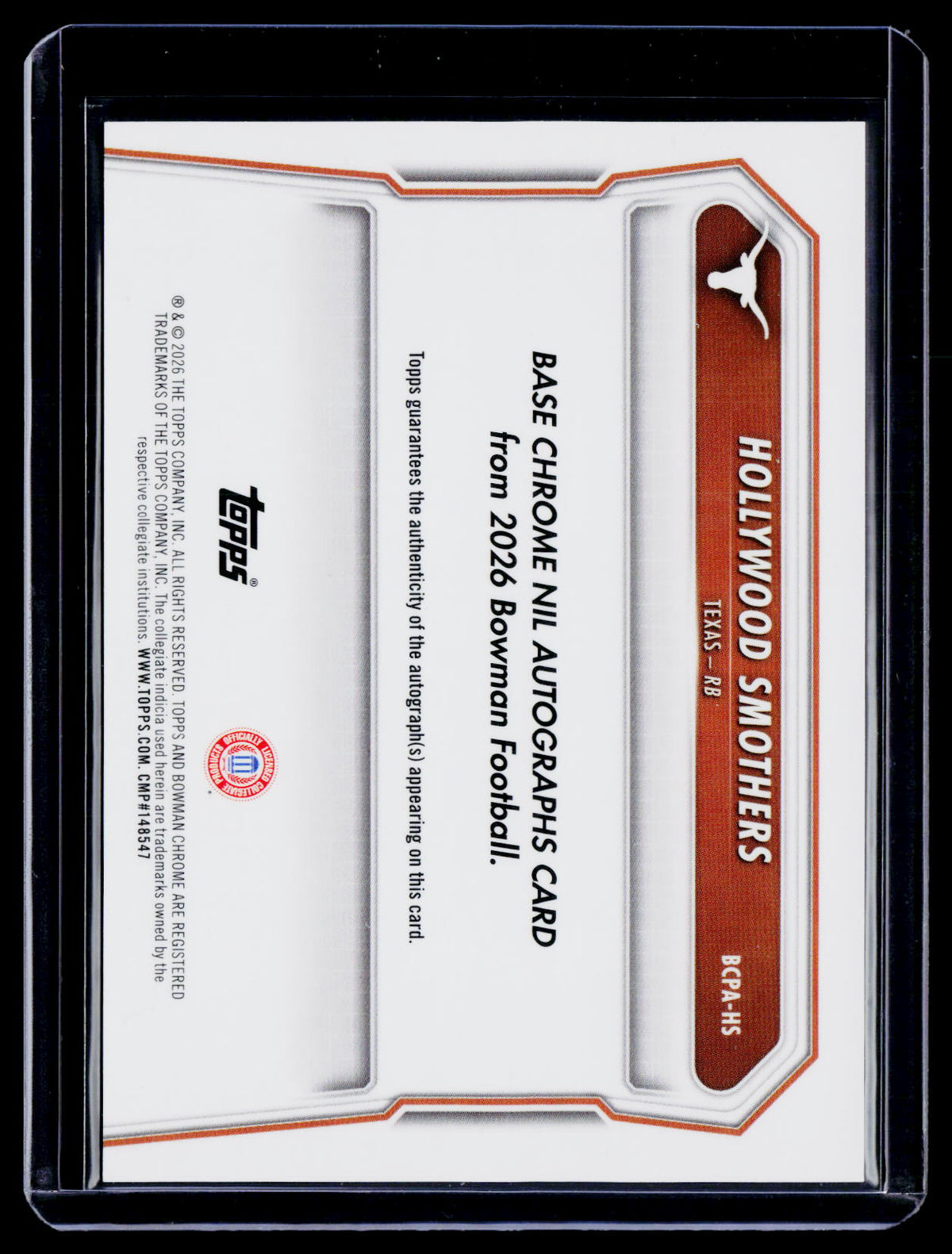 2026 Bowman Hollywood Smothers Red Mega Box Auto 2/5