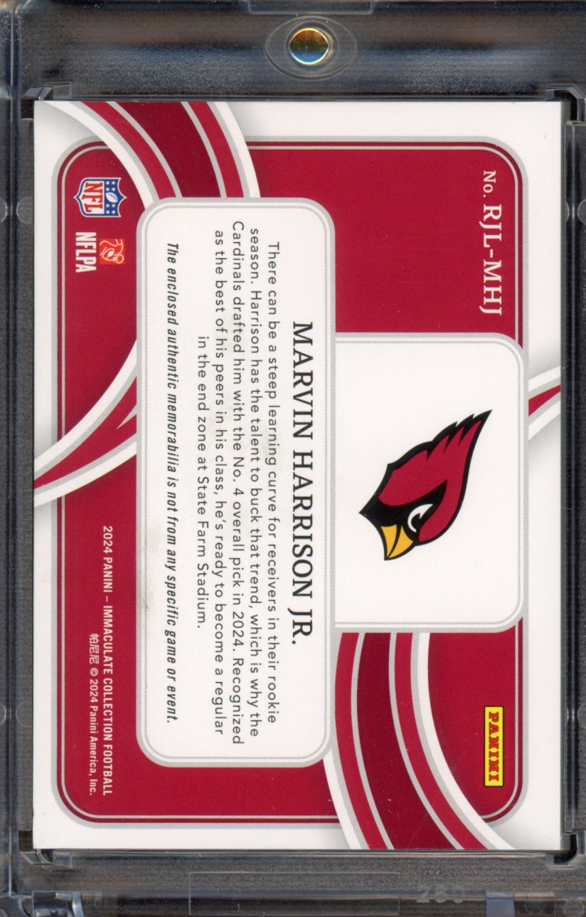2024 Immaculate Marvin Harrison Jr. Rookie Helmet Patch 1/10 RC