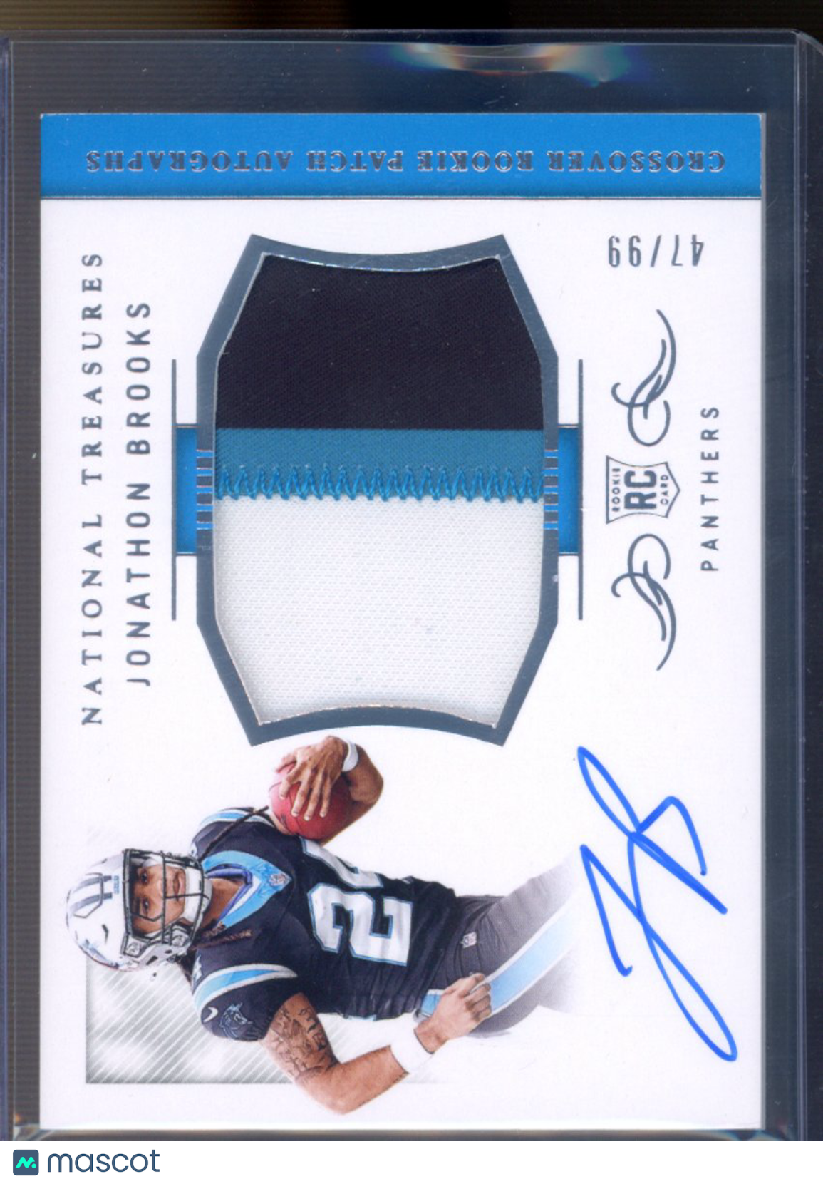 2024 National Treasures Jonathan Brooks Crossover Rookie Patch Auto 47/99 RC