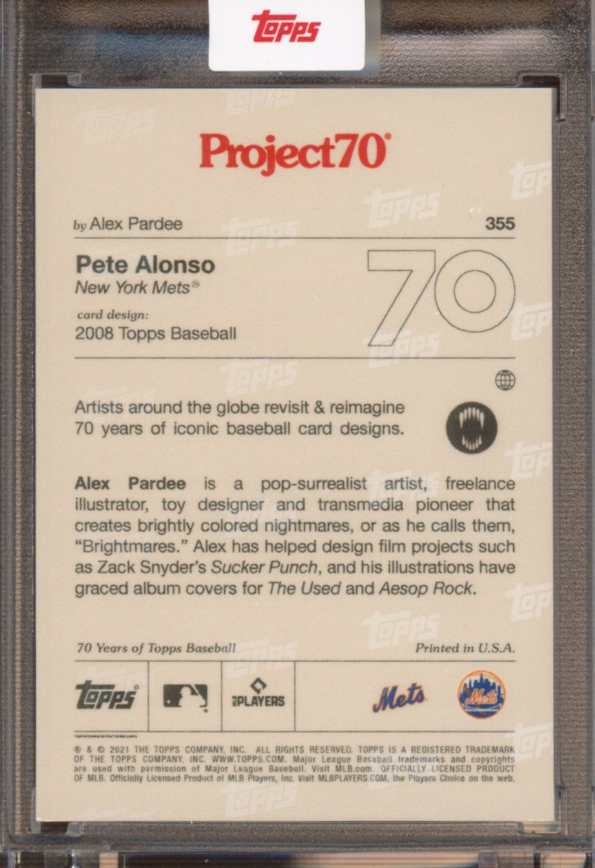 2021 Topps Project 70 Pete Alonso Alex Pardee 355