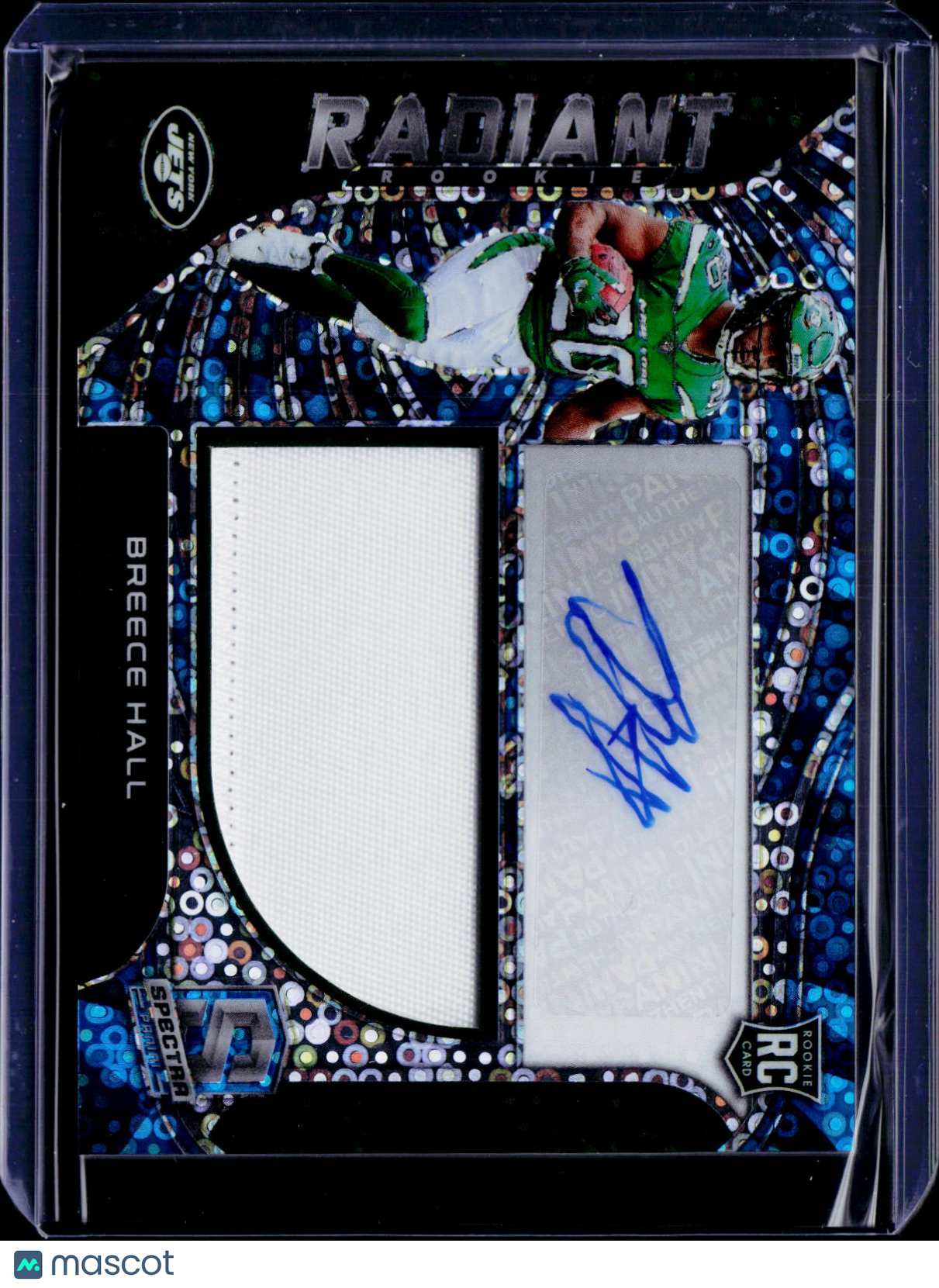 2022 Spectra Breece Hall Radiant Rookie Patch Auto /50