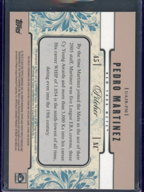 2014 Topps Triple Threads Pedro Martinez Patch Auto 4/10