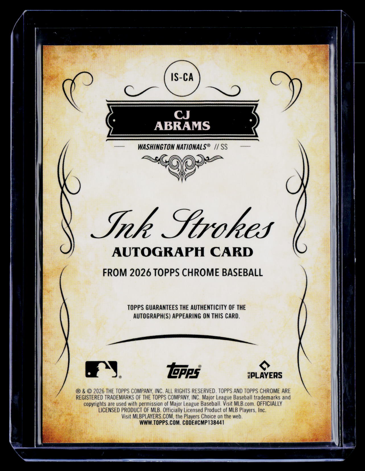 2026 Topps Chrome CJ Abrams Ink Strokes Auto