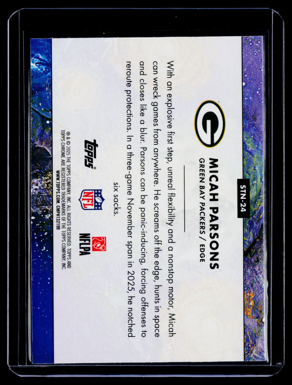 2025 Topps Chrome Cosmic Micah Parsons Stars in the Night A