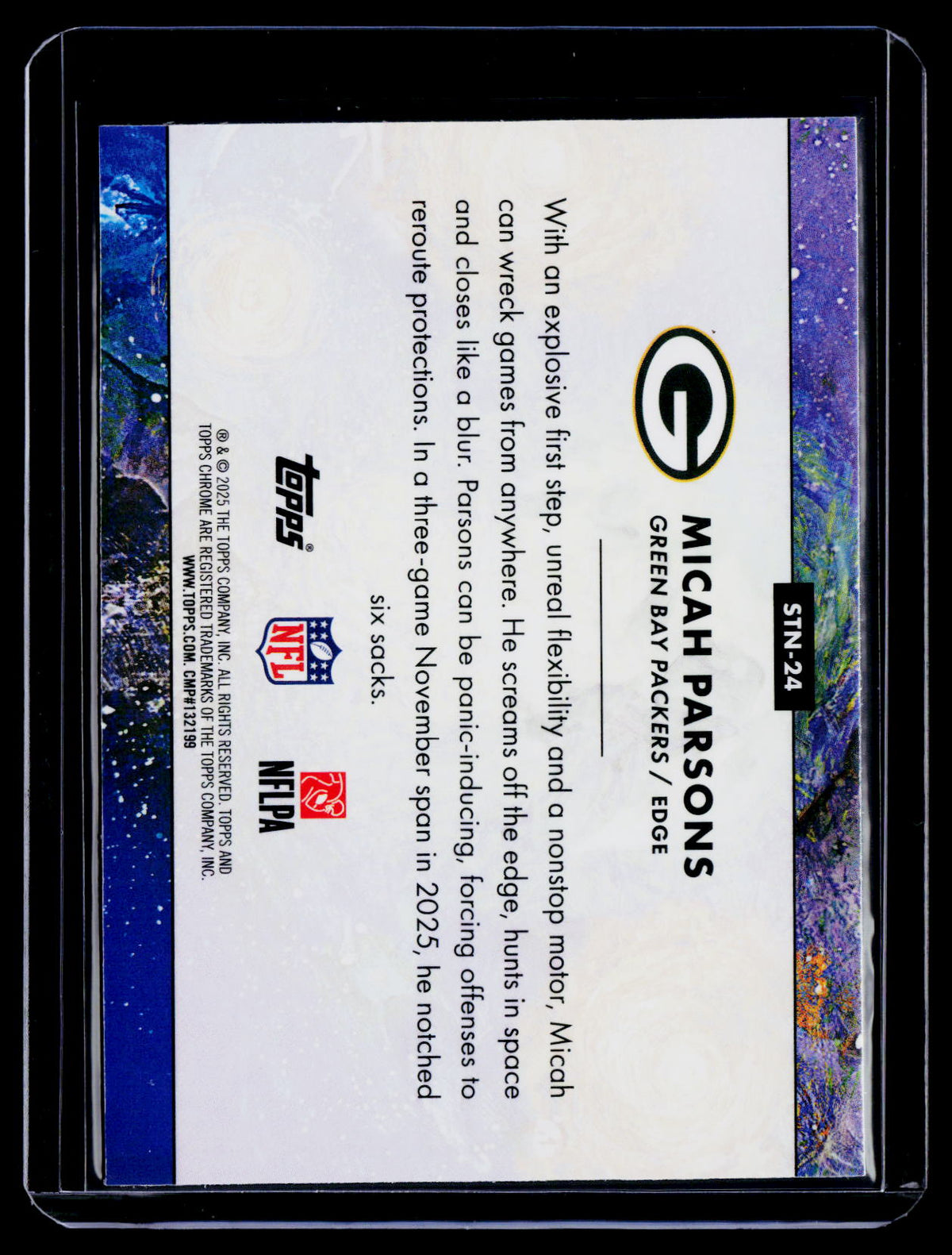 2025 Topps Chrome Cosmic Micah Parsons Stars in the Night A