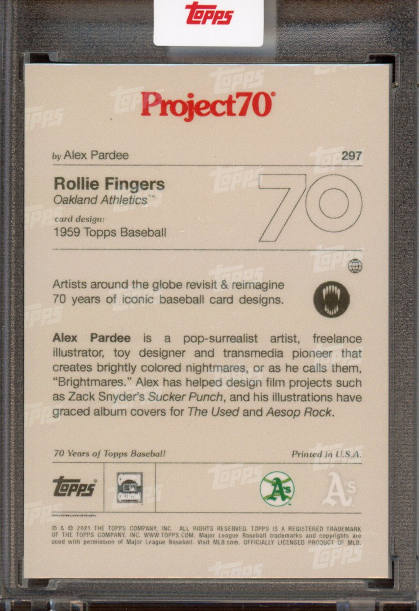 2021 Topps Project 70 Rollie Fingers Alex Pardee 297
