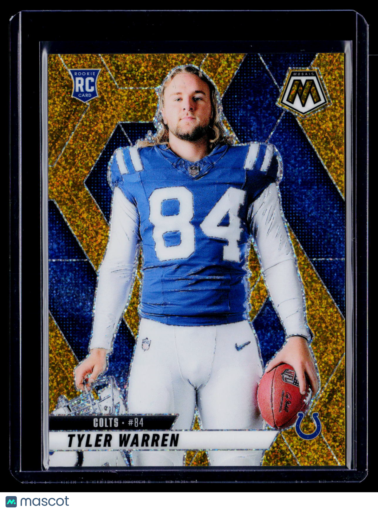 2025 Mosiac Tyler Warren Rookie Gold Glitter 3/5 RC