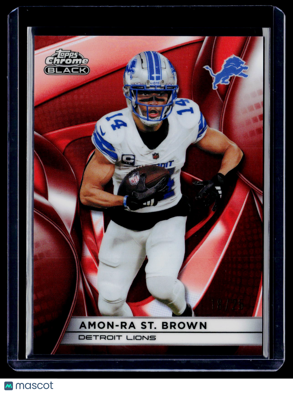 2025 Topps Chrome Black Amon-Ra St. Brown Orange 18/25