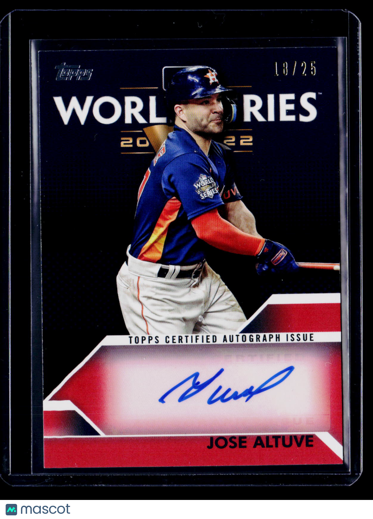 2023 Topps Series 1 Jose Altuve World Series 22 Auto 18/25