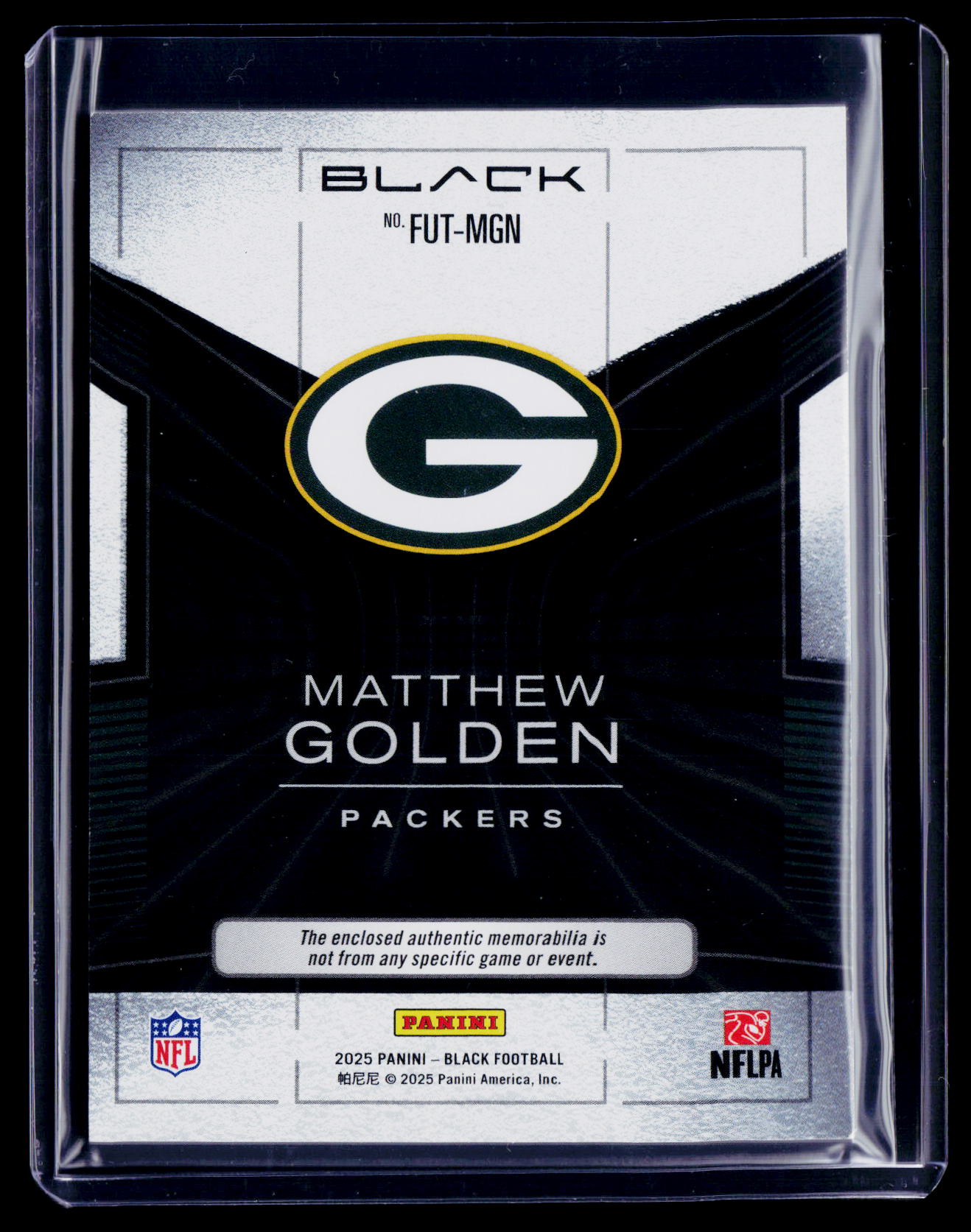 2025 Black Matthew Golden Rookie Futuristic Patch 31/199 RC