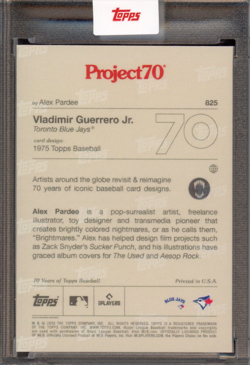 2021 Topps Project 70 Vladimir Guerrero Jr. Alex Pardee 825
