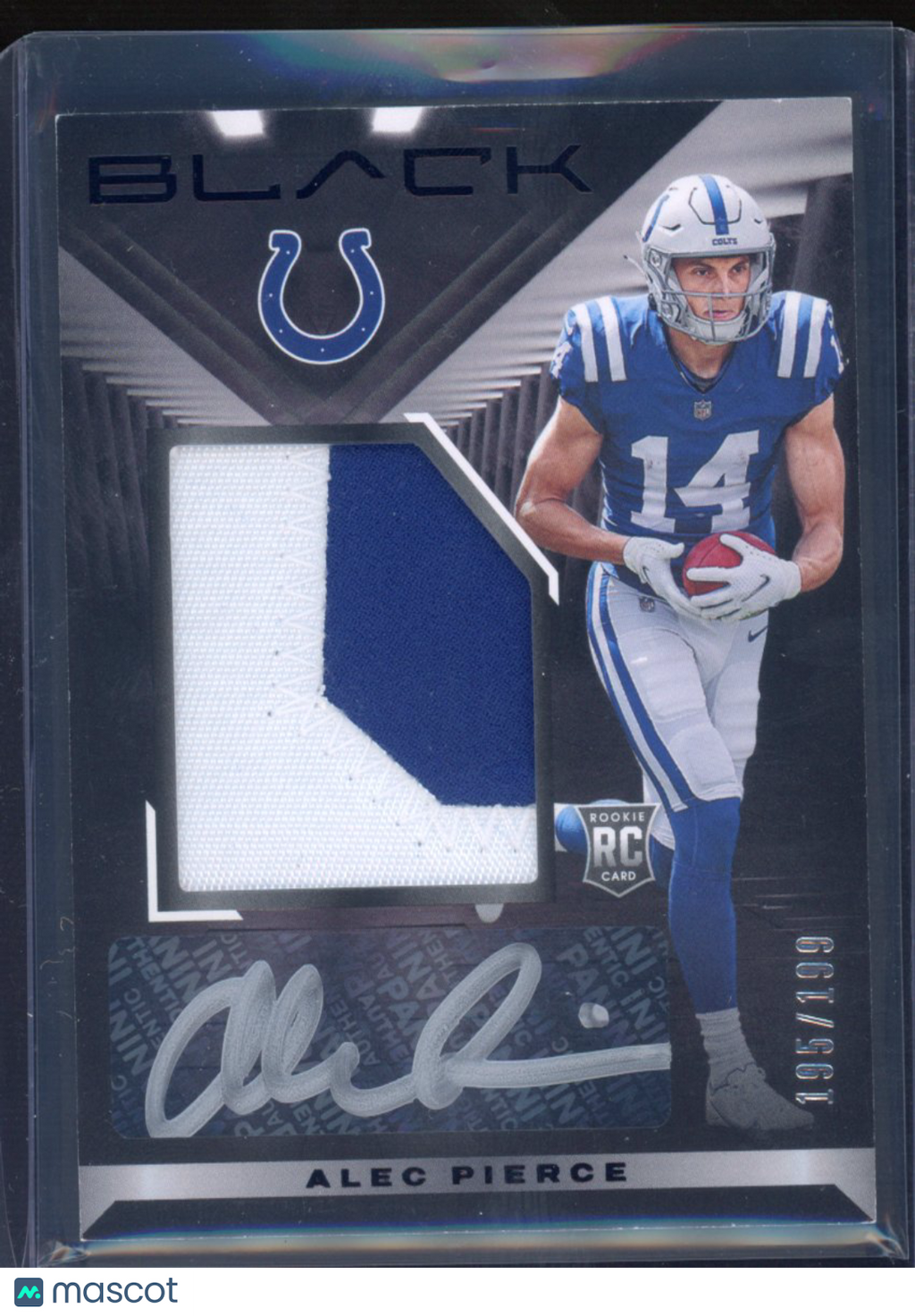 2022 Black Alec Pierce Rookie Patch Auto 195/199 RC