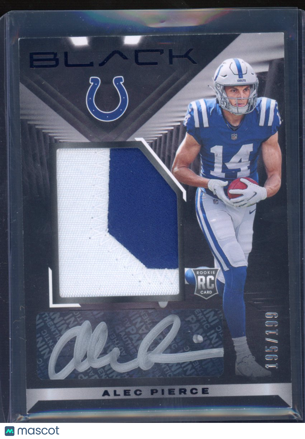 2022 Black Alec Pierce Rookie Patch Auto 195/199 RC