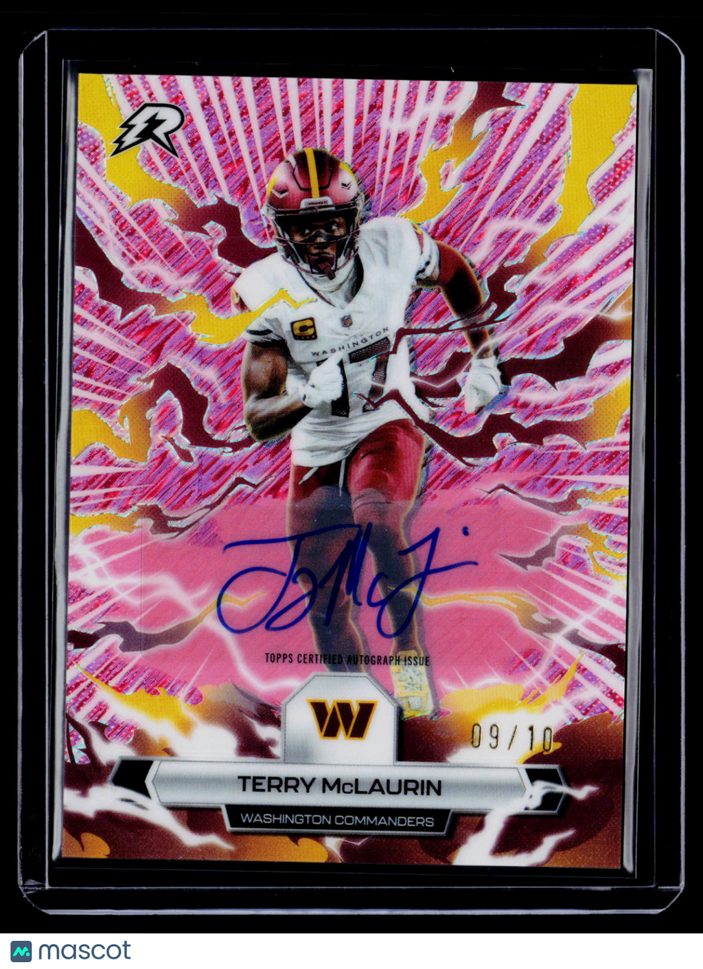 2025 Topps Resurgence Terry McLaurin Pink Static Auto 9/10