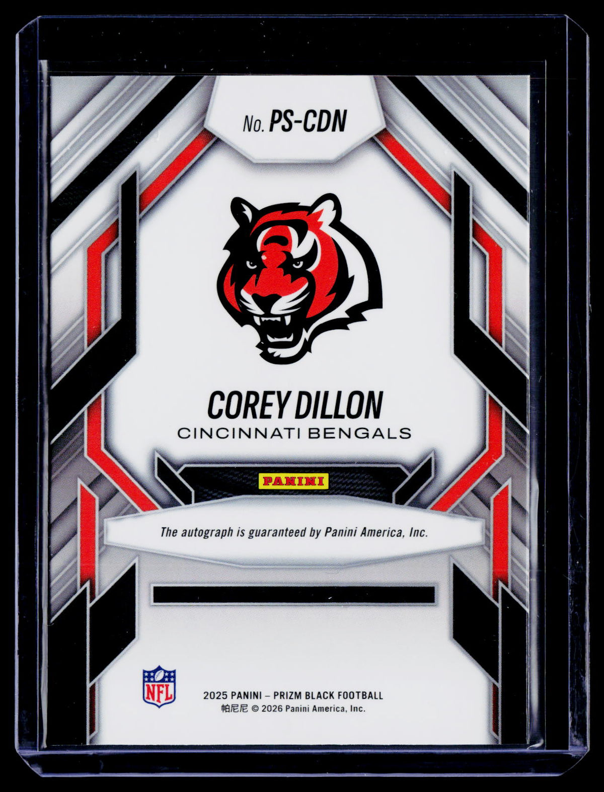2025 Prizm Black Corey Dillon Prolifio Signatures Auto
