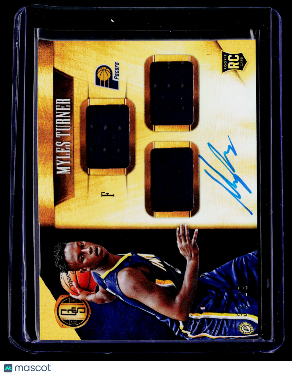 2015-16 Panini Gold Standard Myles Turner Rookie Patch Auto RPA 38/99 RC