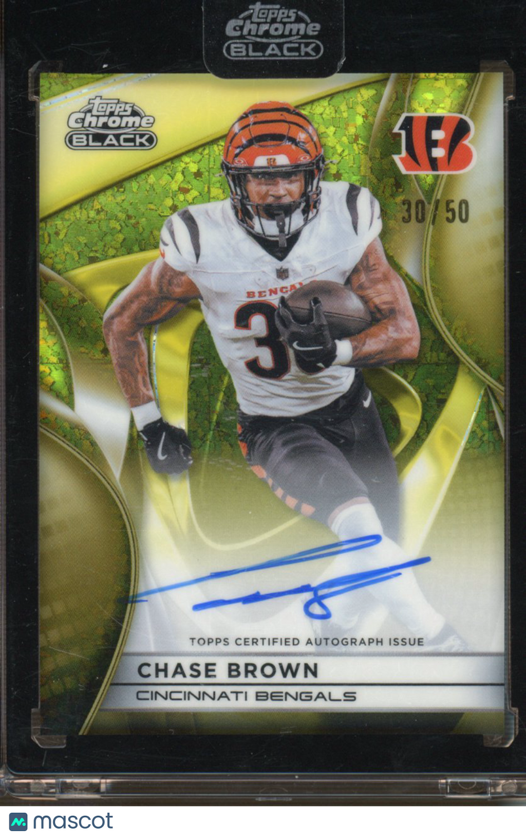 2025 Topps Chrome Black Chase Brown Gold Mini Diamond Auto 30/50