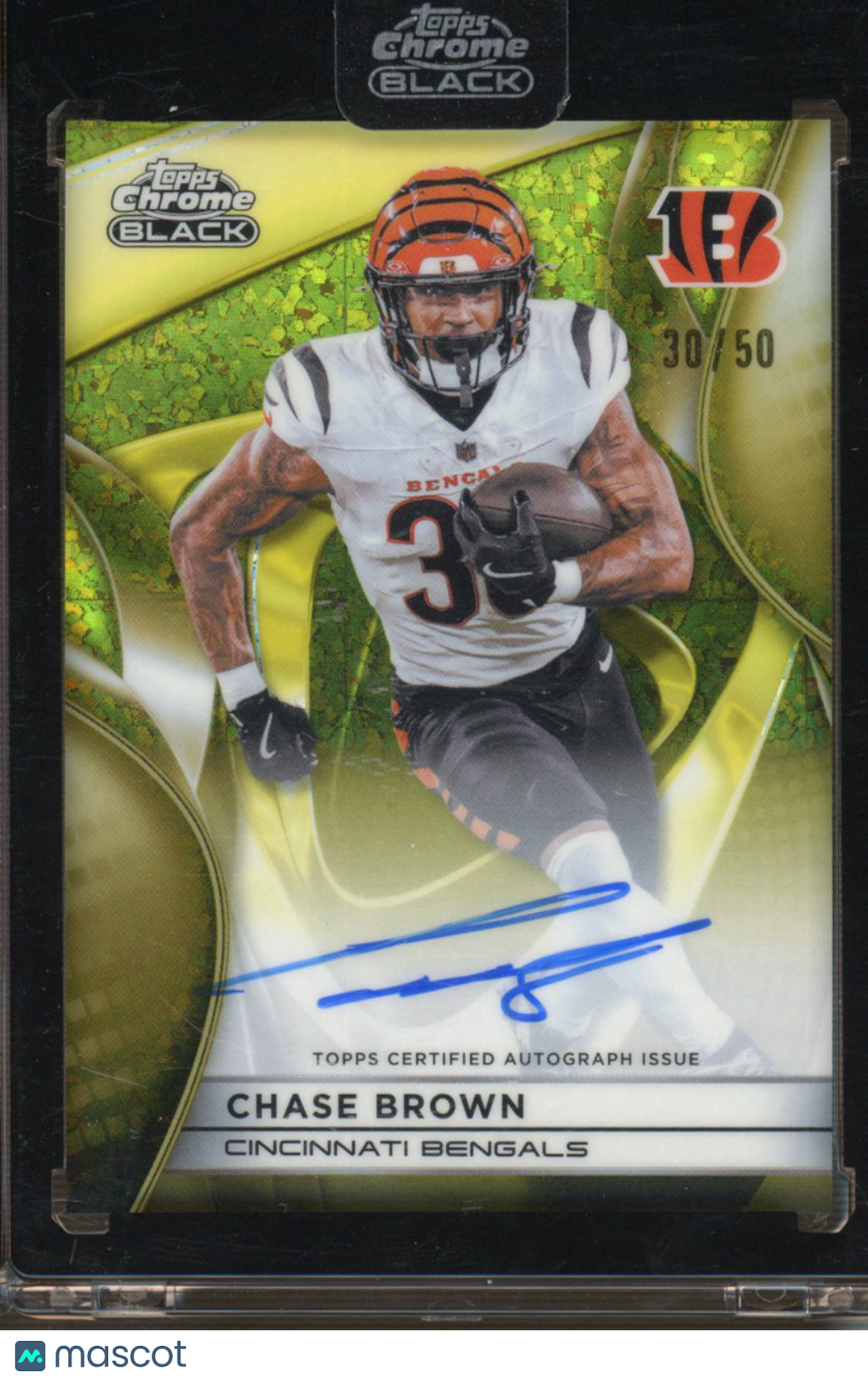 2025 Topps Chrome Black Chase Brown Gold Mini Diamond Auto 30/50