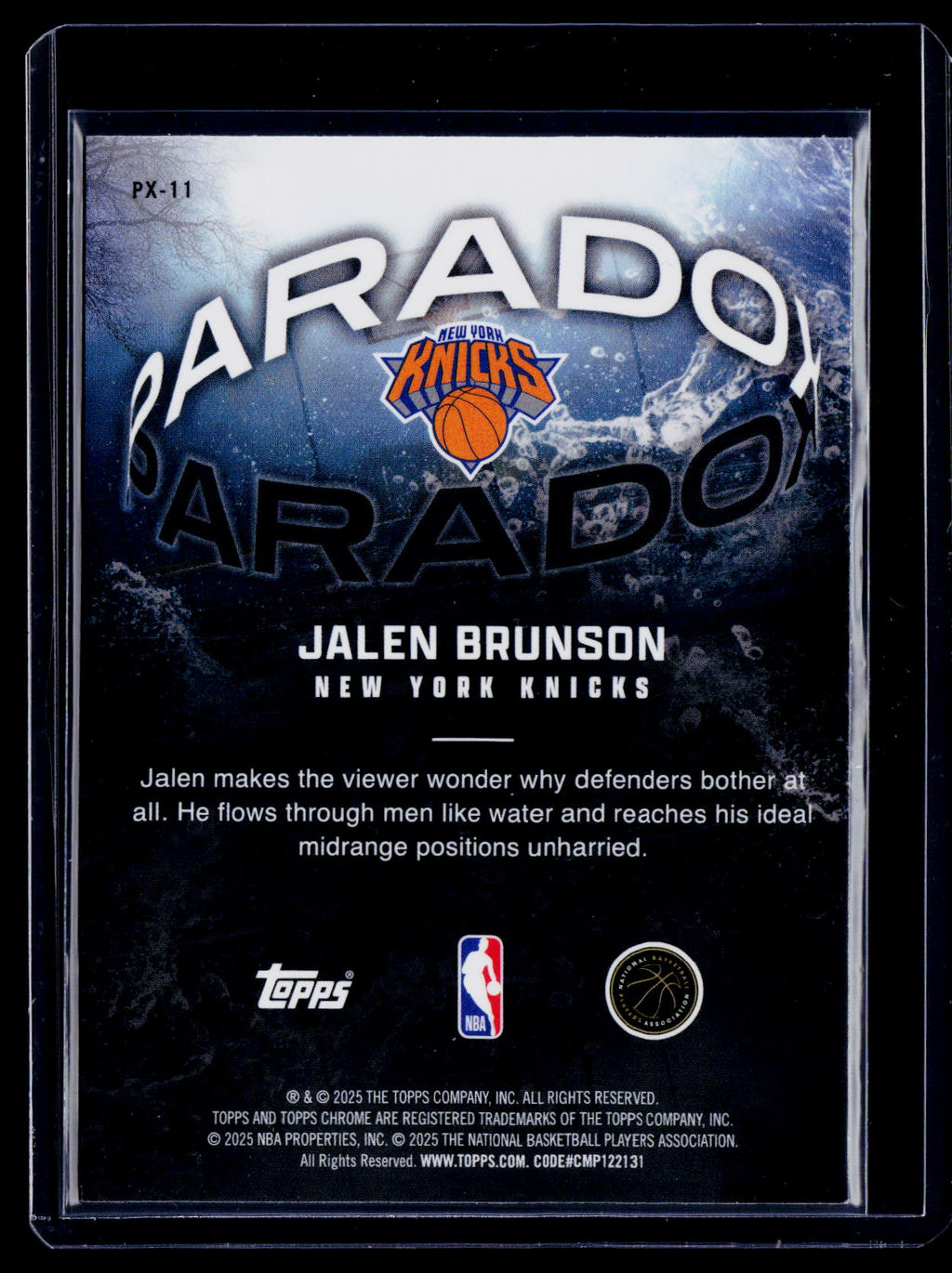 2025 Topps Chrome Jalen Brunson Paradox Case Hit