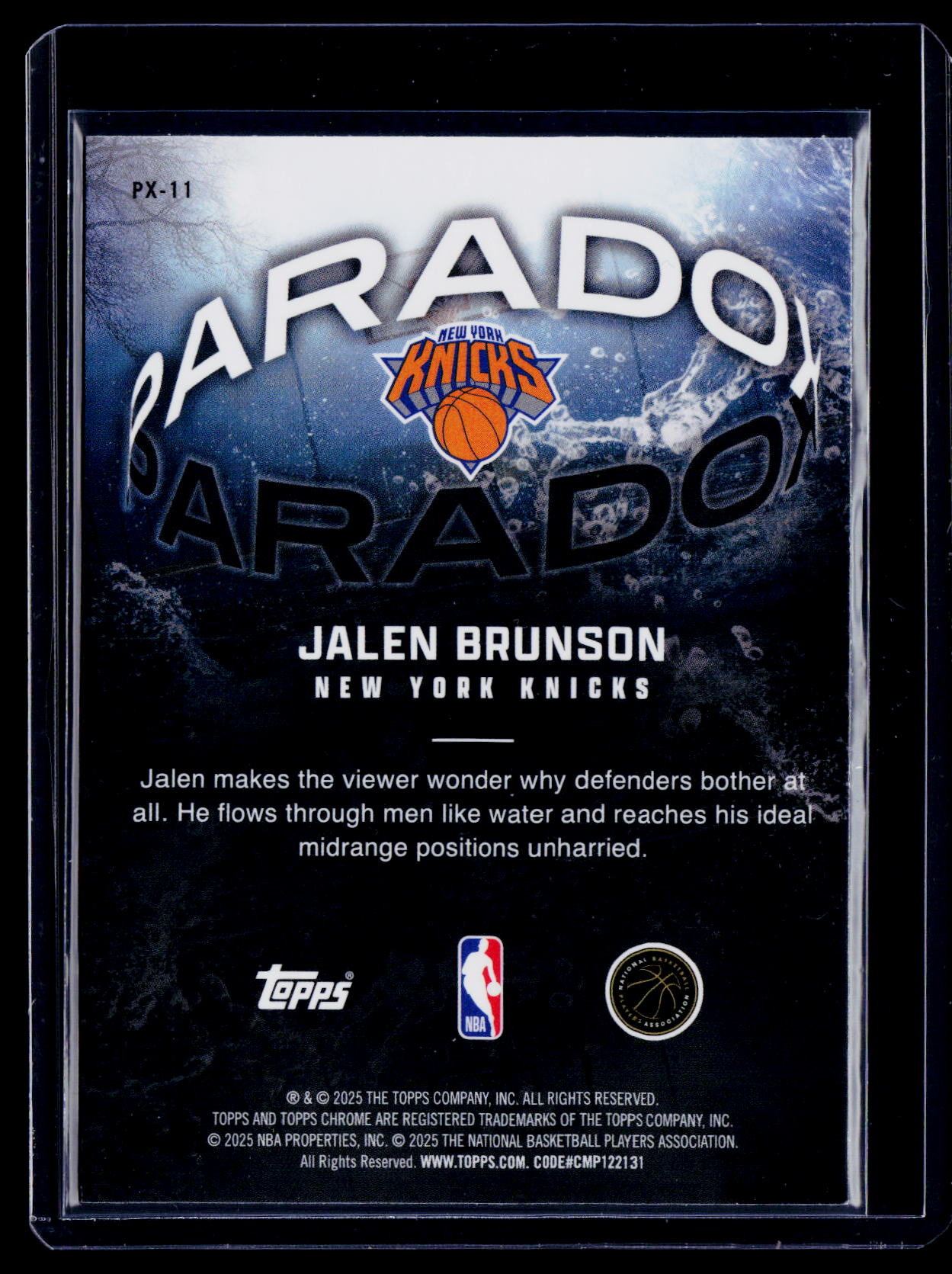 2025 Topps Chrome Jalen Brunson Paradox Case Hit