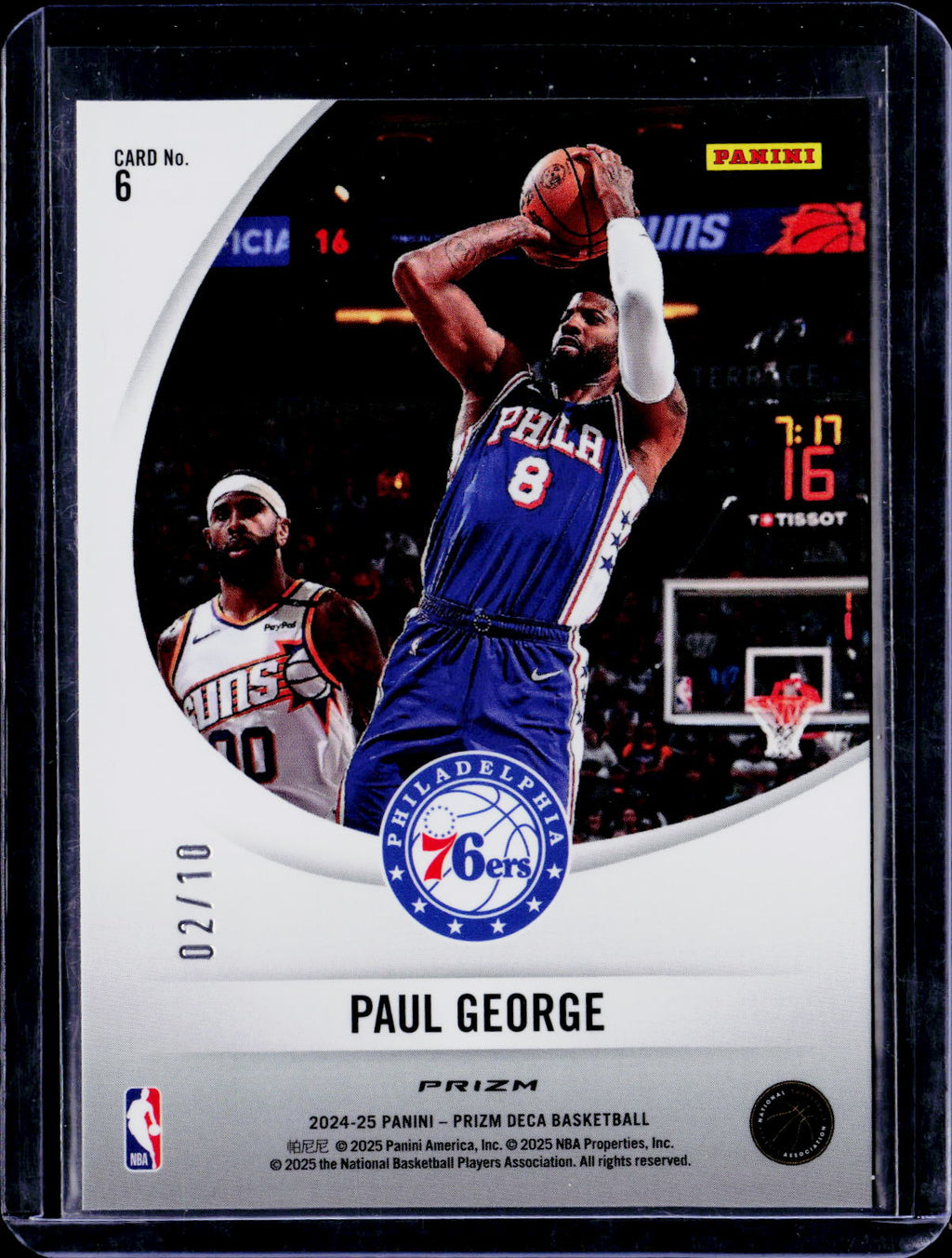 2024-25 Prizm Deca Paul George Gold Downtown Bound 2/10