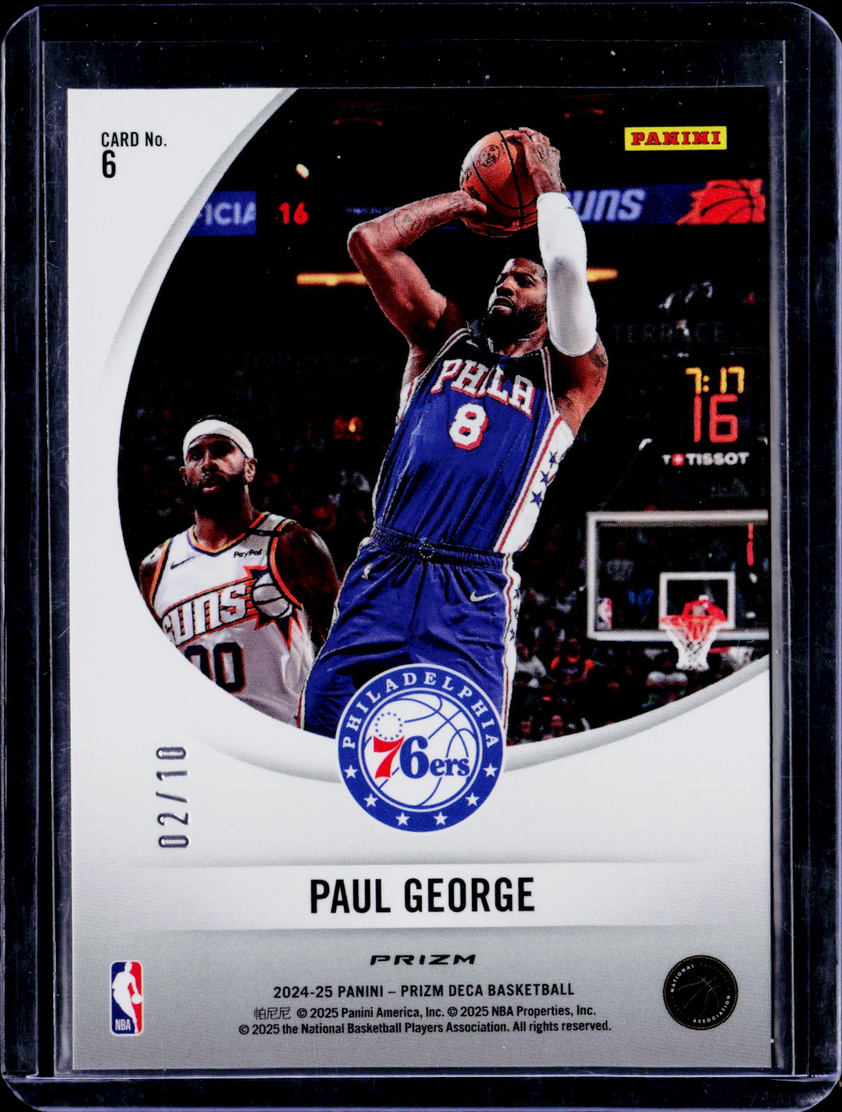 2024-25 Prizm Deca Paul George Gold Downtown Bound 2/10