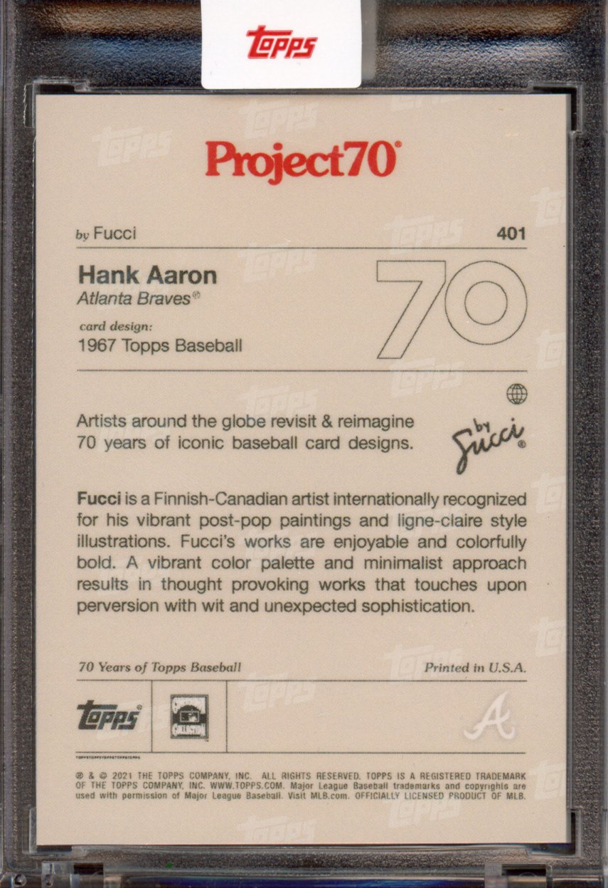 2021 Topps Project 70 Hank Aaron Fucci 401