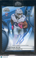2025 Topps Chrome Black Jaydon Blue Rookie Blue Refractor Auto 38/150 RC