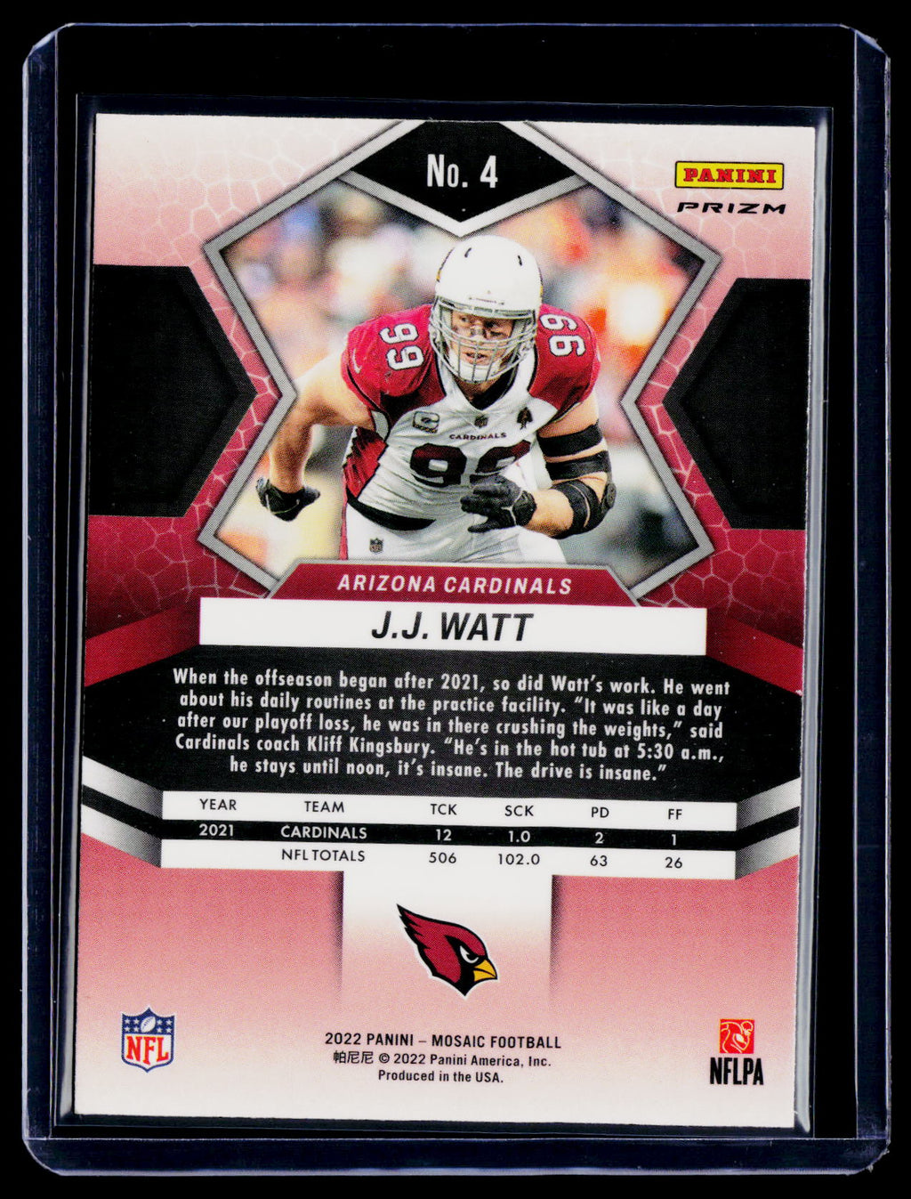2022 Mosaic J.J. Watt Honeycomb Case Hit