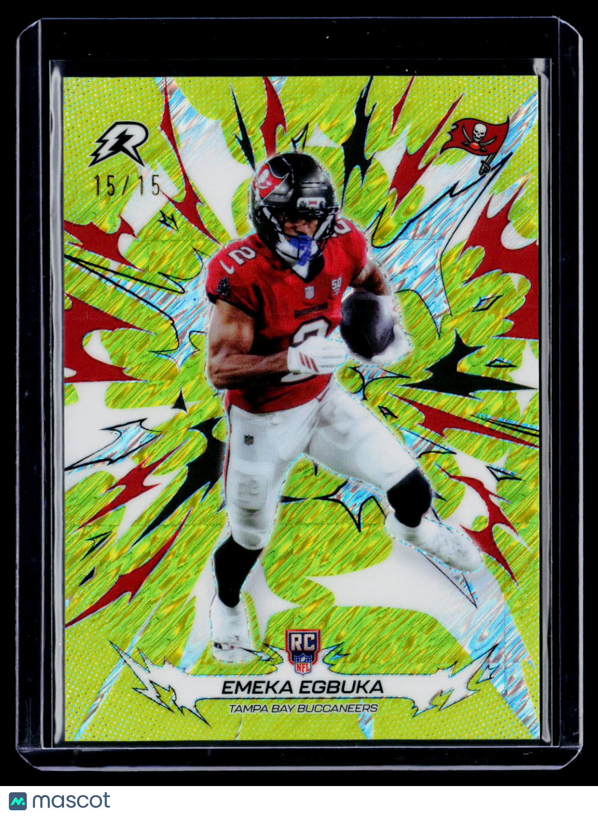 2025 Topps Resurgence Emeka Egbuka Rookie Lime Green Power Surge 15/15 RC
