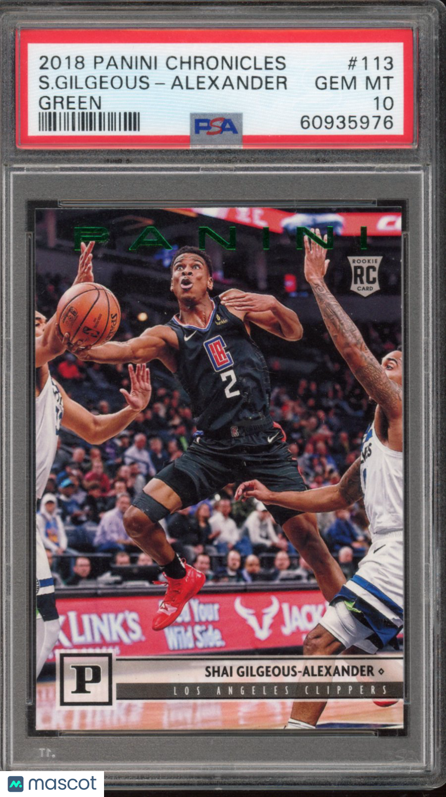 2018 Chronicles Shai Gilgeous-Alexander Green PSA 10
