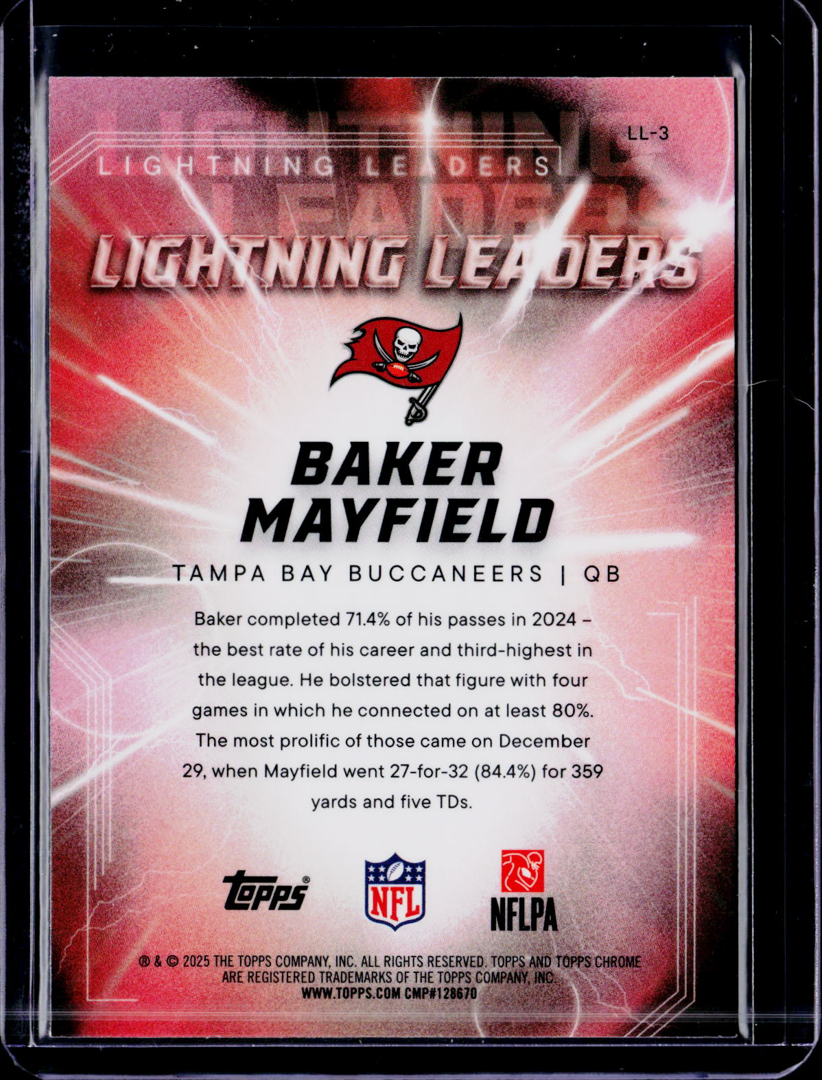 2025 Topps Chrome Baker Mayfield Lightning Leaders