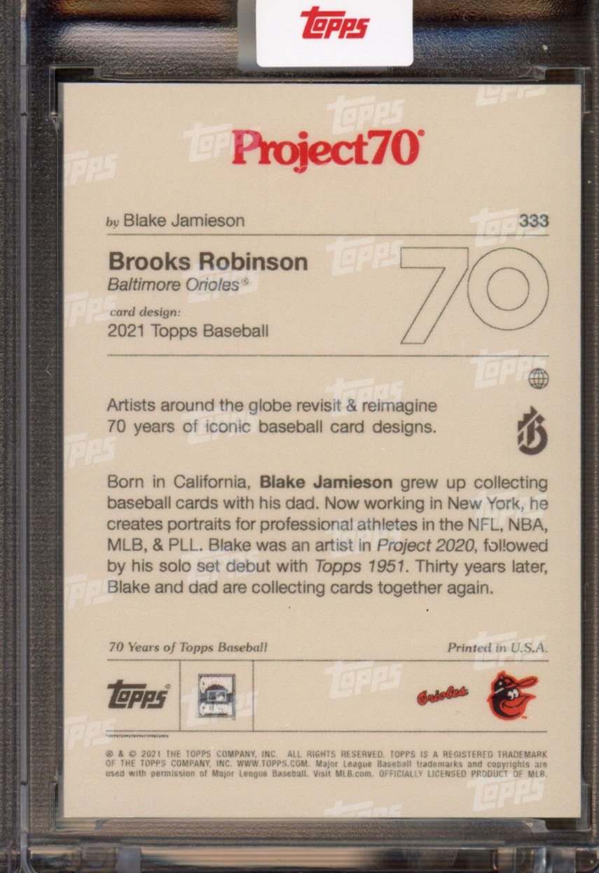 2021 Topps Project 70 Brooks Robinson Blake Jamieson 333
