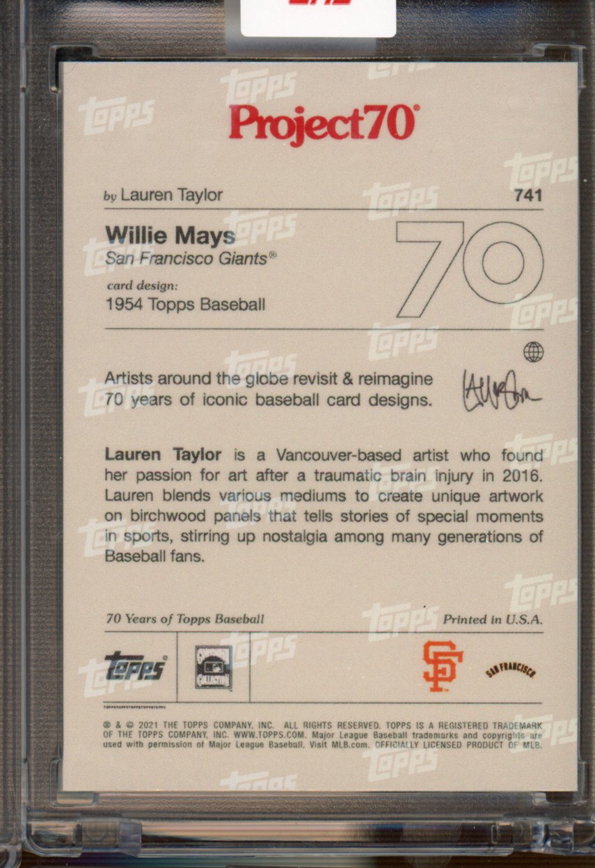 2021 Topps Project 70 Willie Mays Lauren Taylor 741