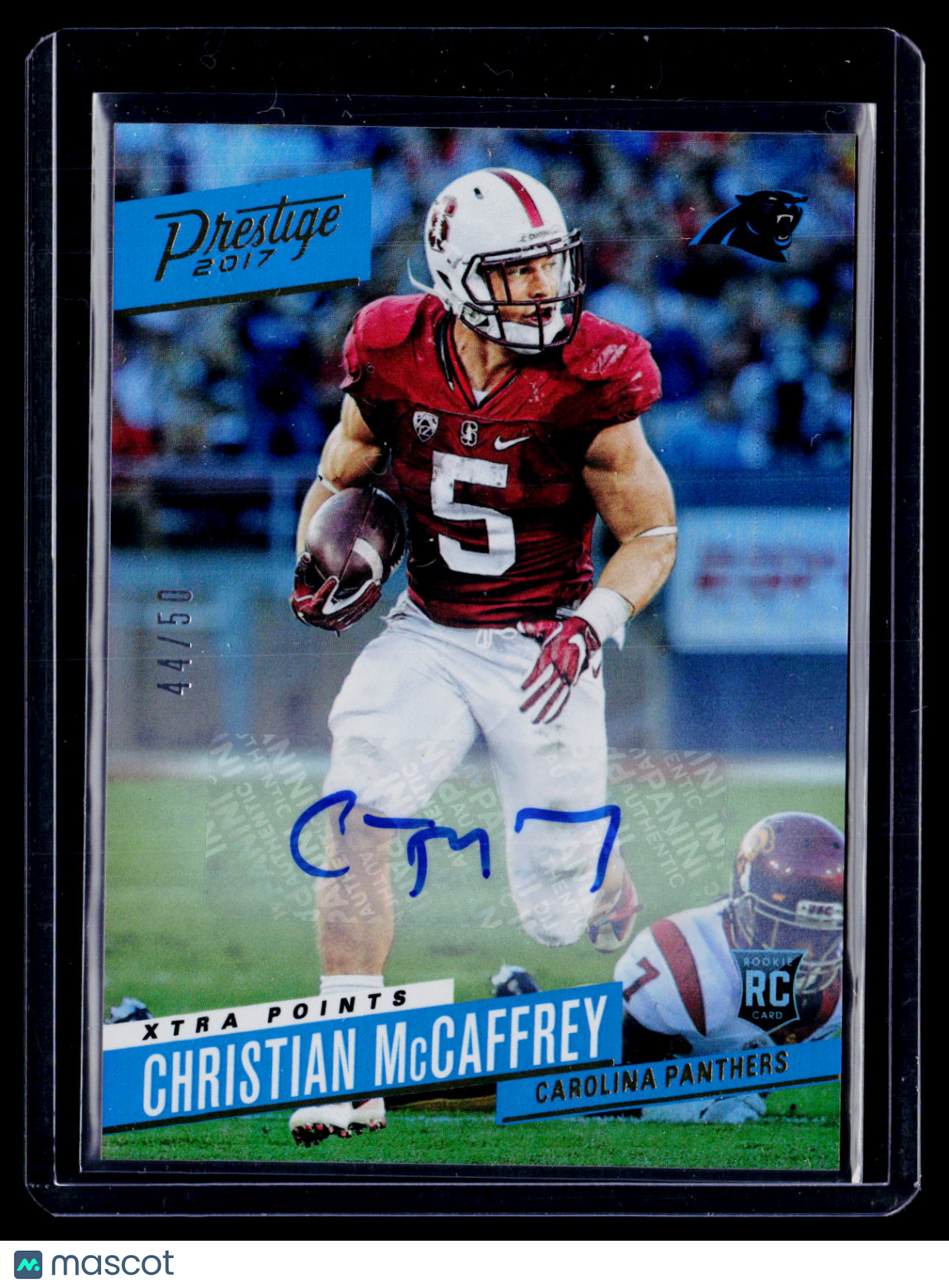 2017 Prestige Christian McCaffrey Rookie Auto 44/50 RC