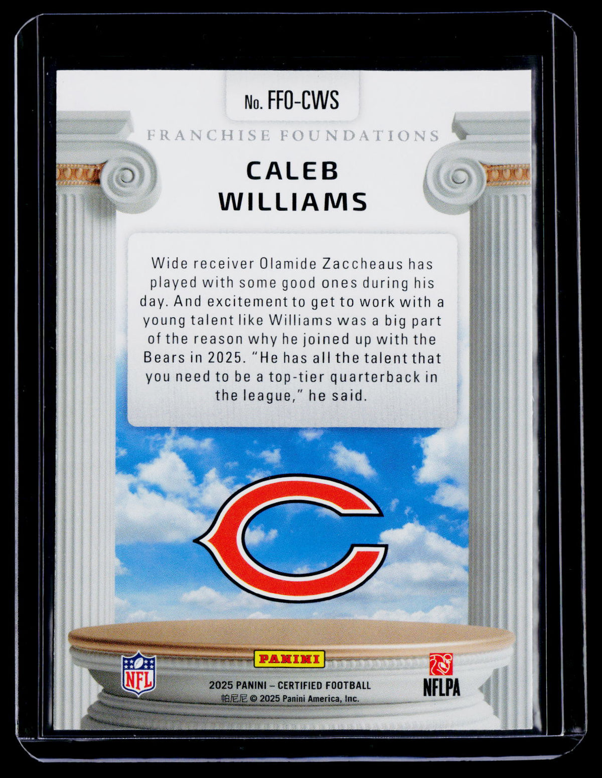 2025 Certified Caleb Williams Franchise Foundations Red 33/149