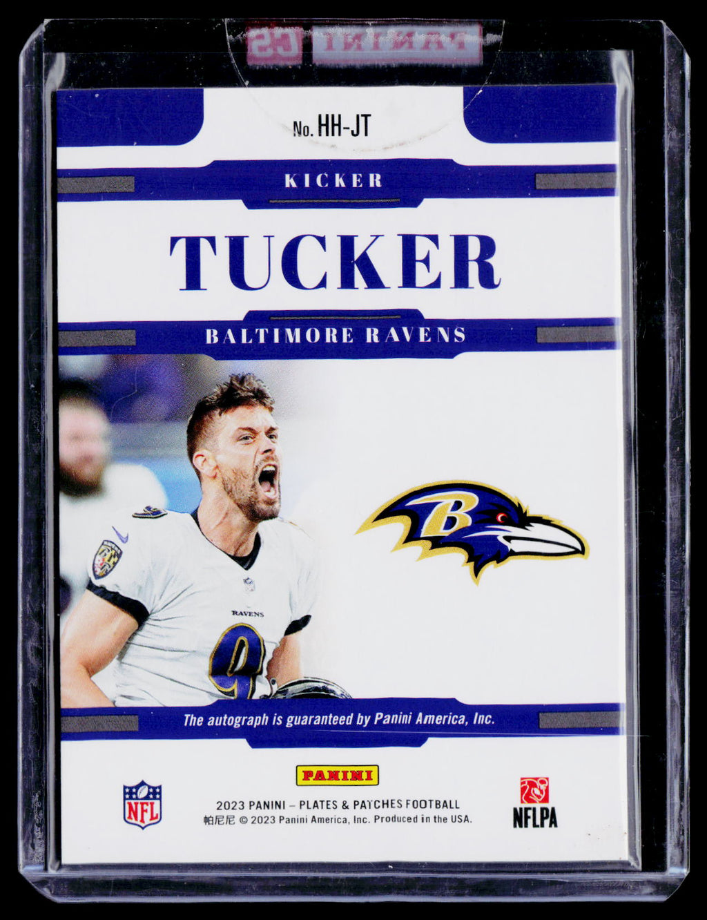 2023 Plates & Patches Justin Tucker Historical Hallmarks Auto 14/149