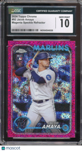 2024 Topps Chrome Jacob Amaya Rookie Magenta Speckle 57/350 CGC 10 RC